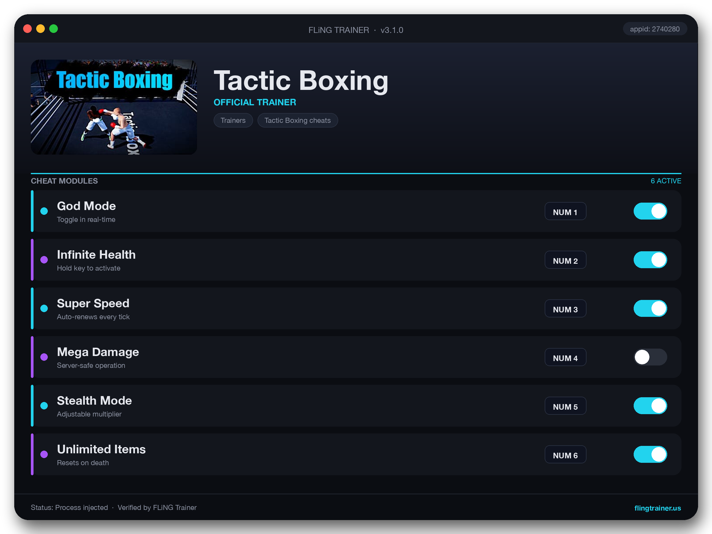 Tactic Boxing Trainer interface