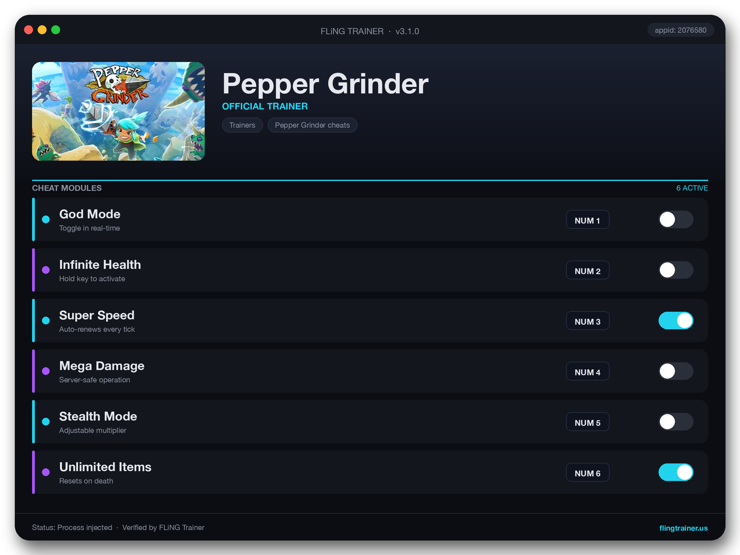 Pepper Grinder Trainer interface