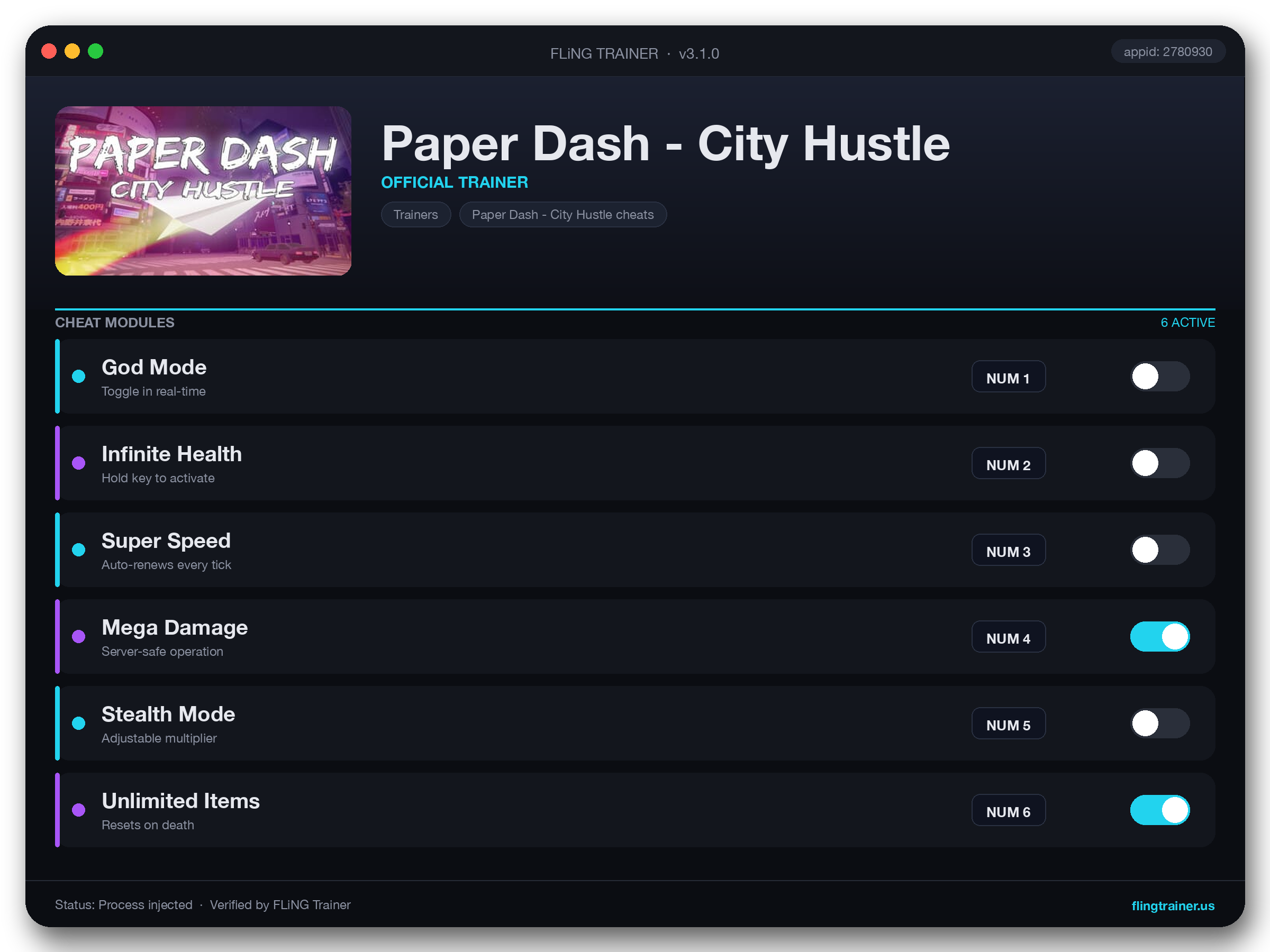 Paper Dash - City Hustle Trainer interface