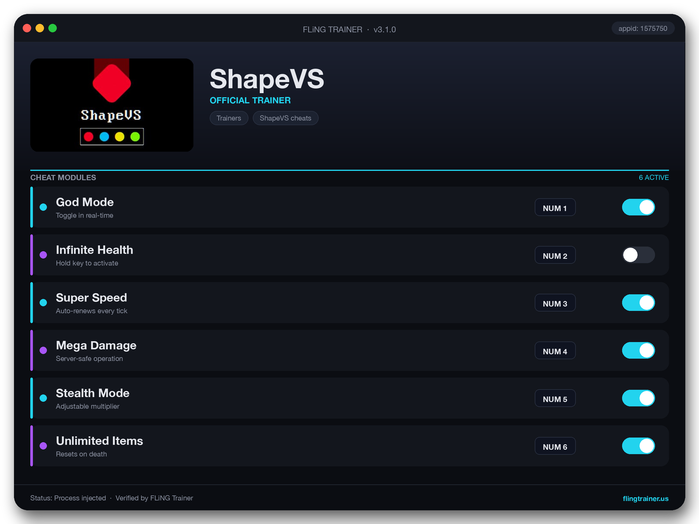 ShapeVS Trainer interface