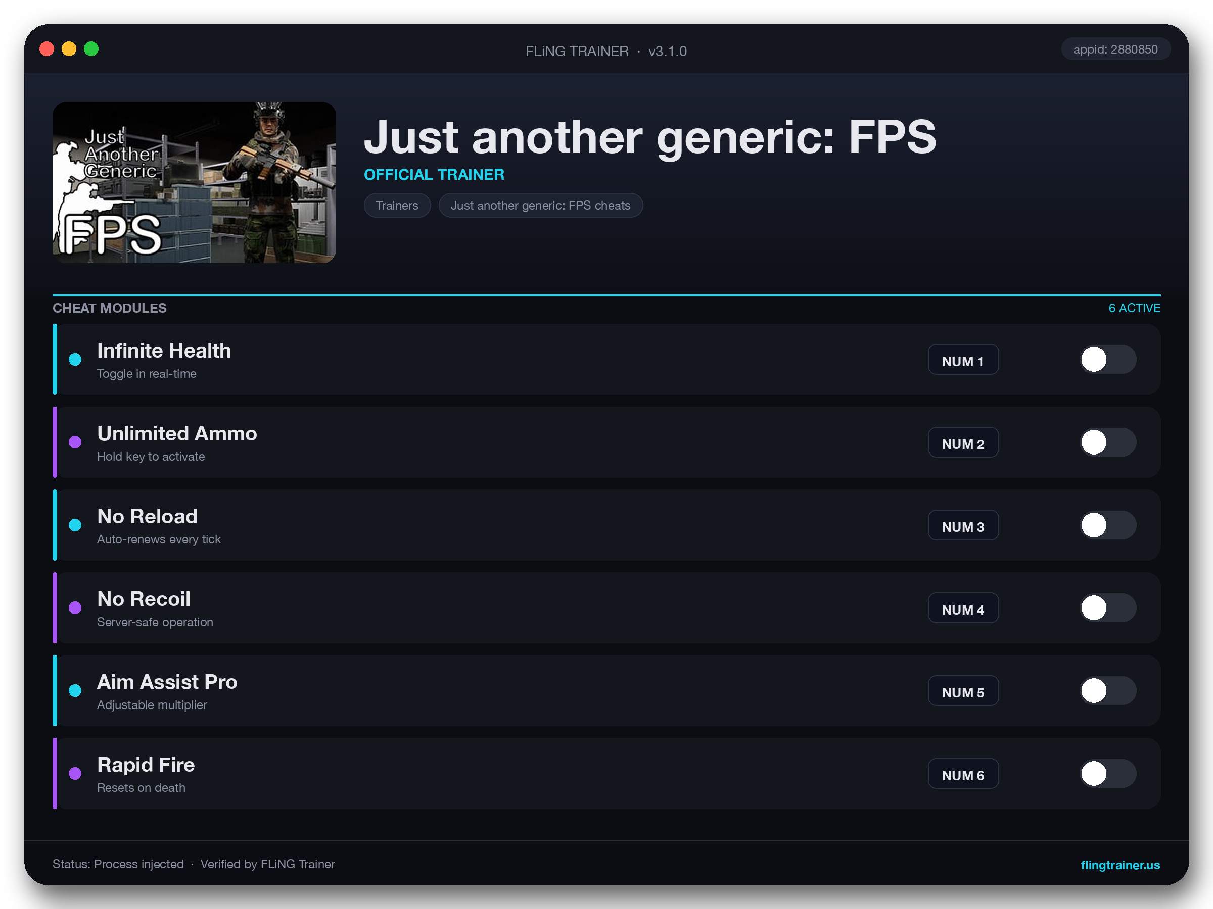 Just another generic: FPS Trainer interface