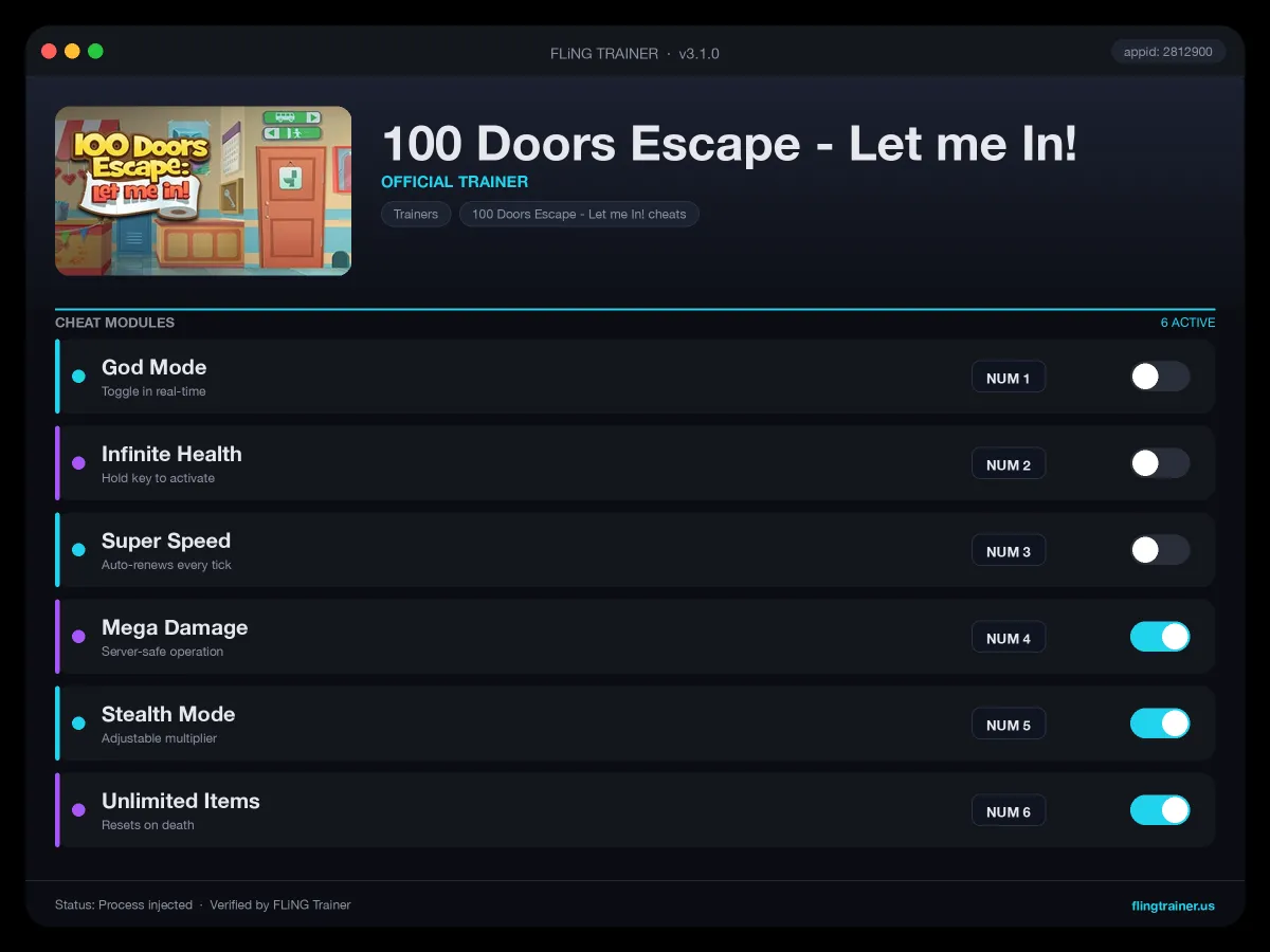 100 Doors Escape - Let me In! Trainer interface