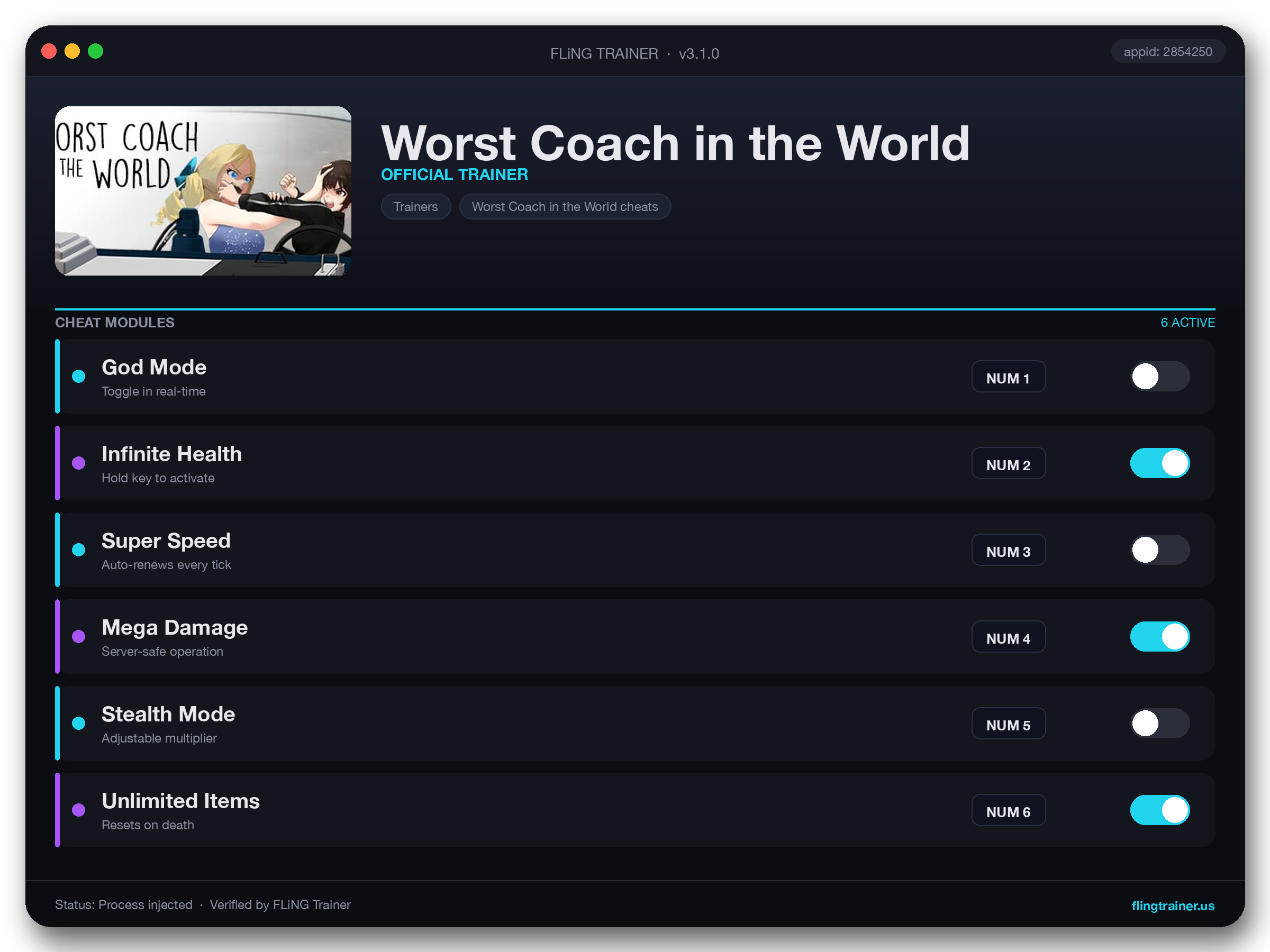 Worst Coach in the World Trainer interface