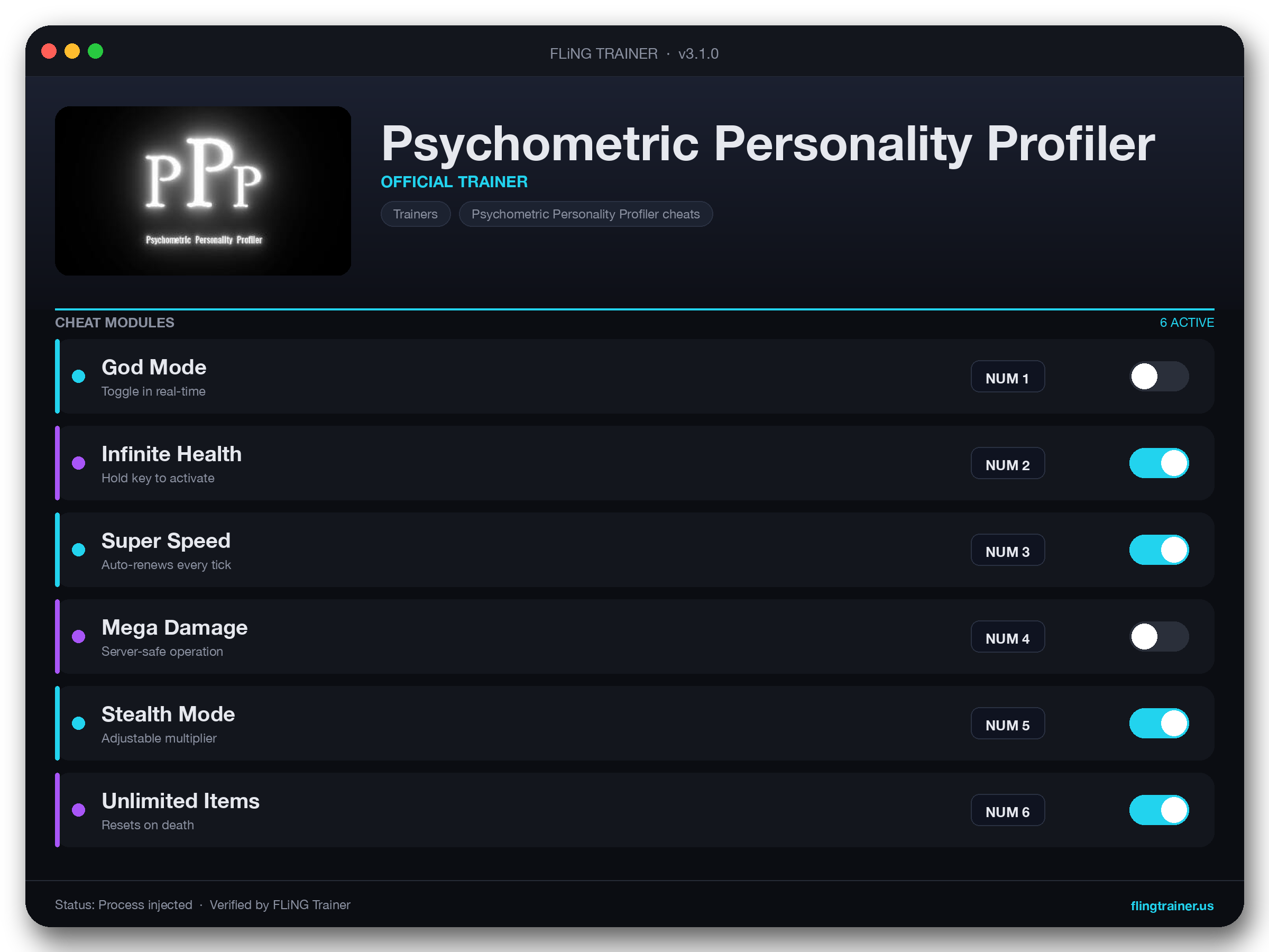 Psychometric Personality Profiler Trainer interface