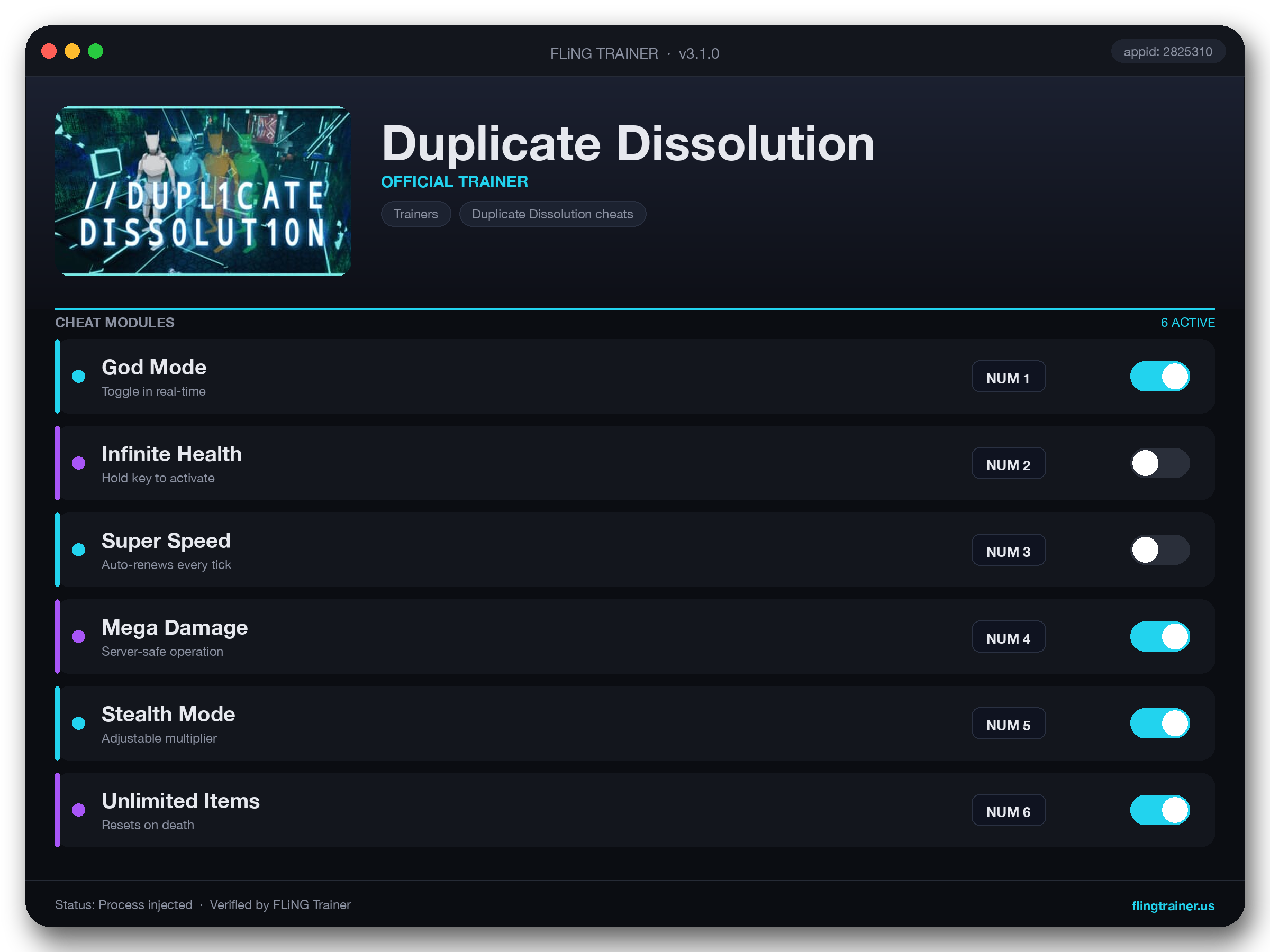 Duplicate Dissolution Trainer interface