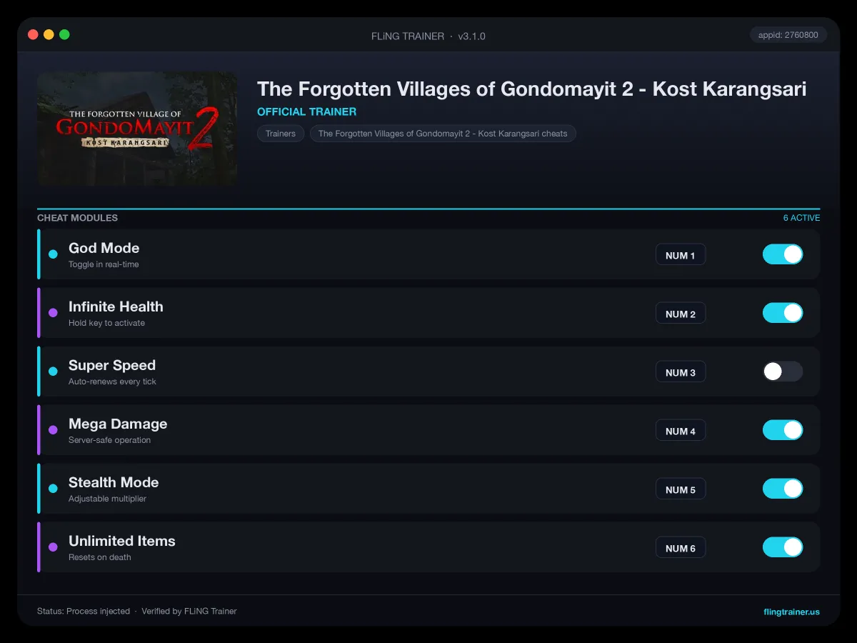 The Forgotten Villages of Gondomayit 2 - Kost Karangsari Trainer interface