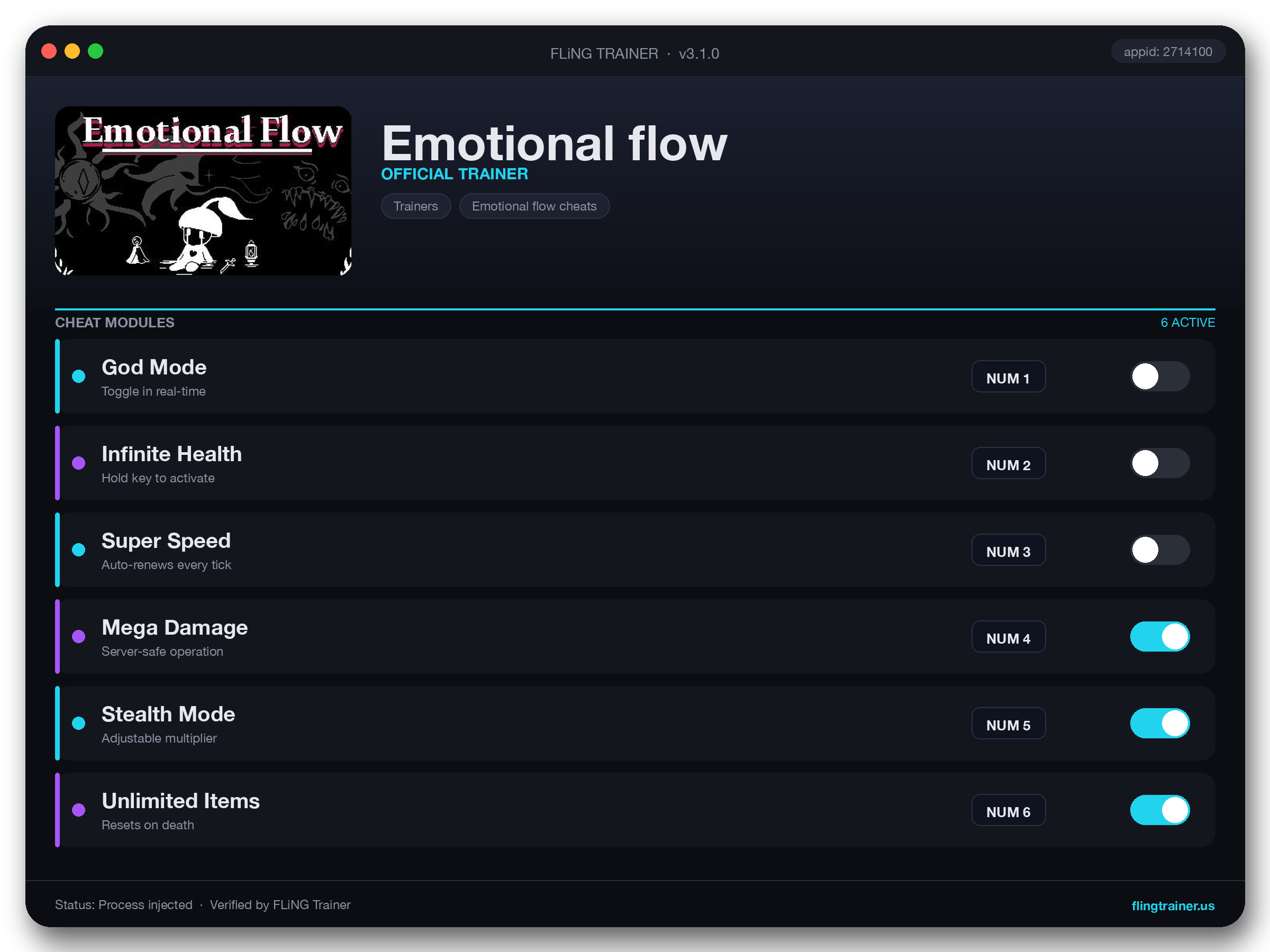 Emotional flow Trainer interface