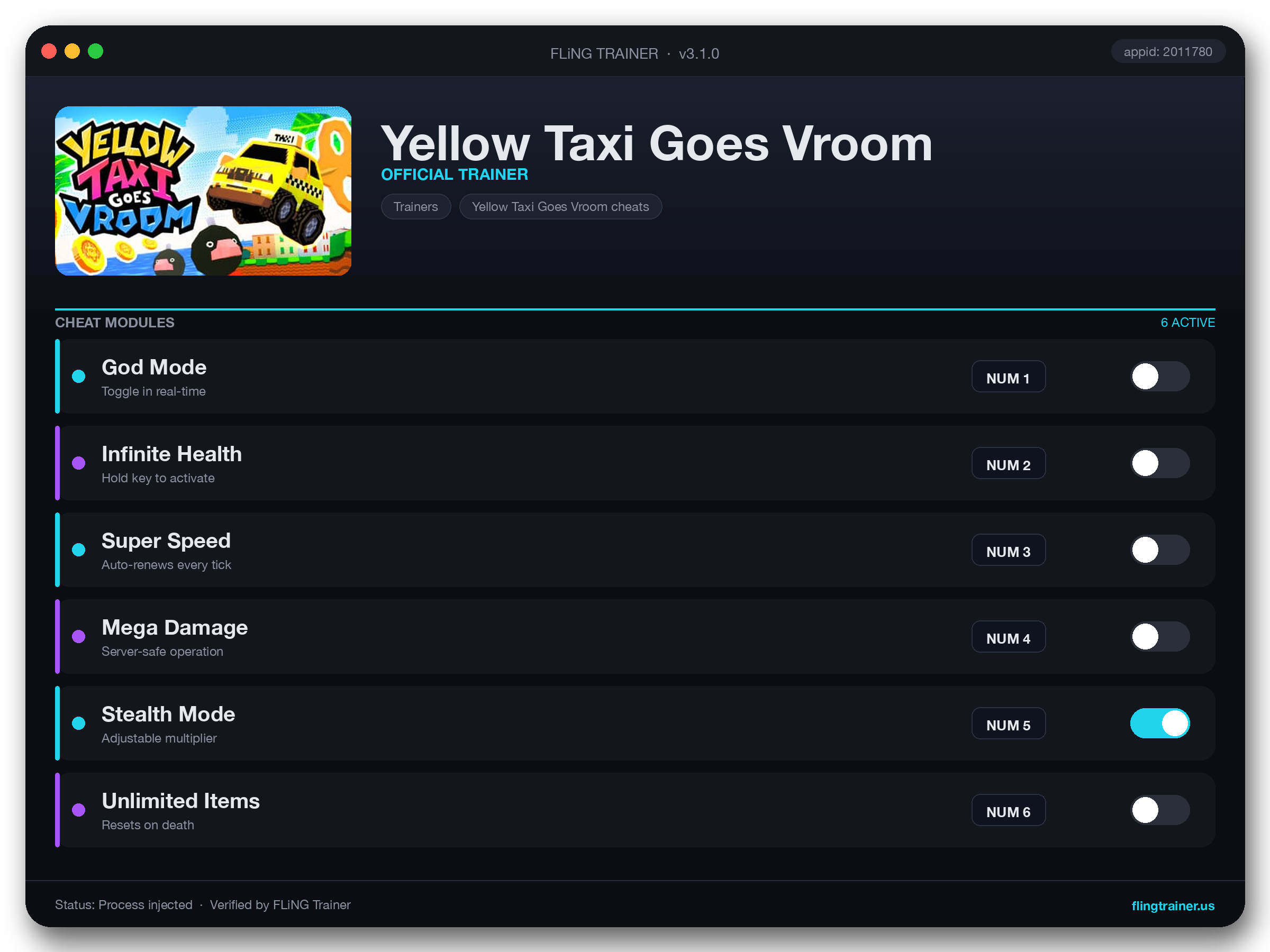 Yellow Taxi Goes Vroom Trainer interface