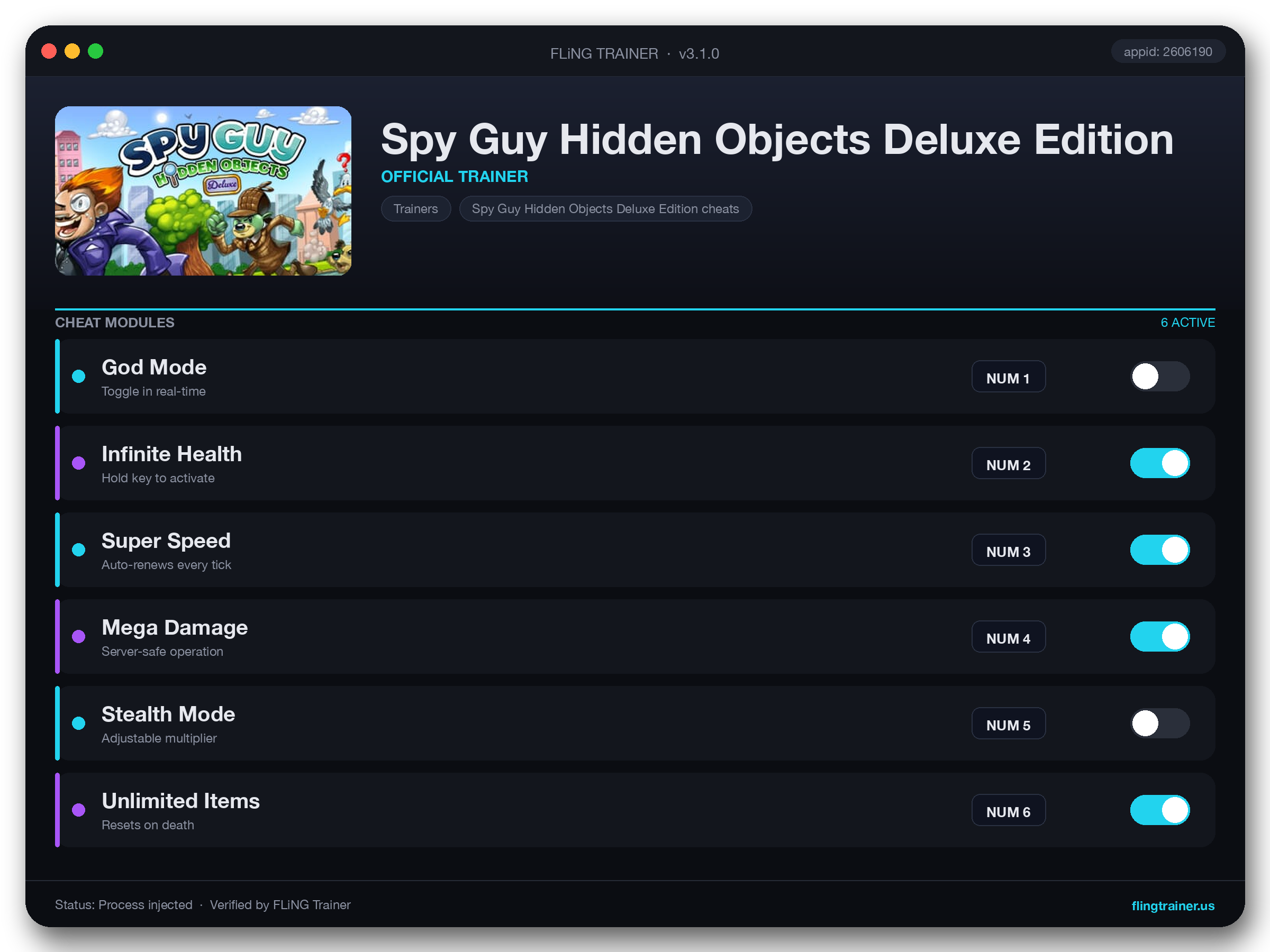 Spy Guy Hidden Objects Deluxe Edition Trainer interface