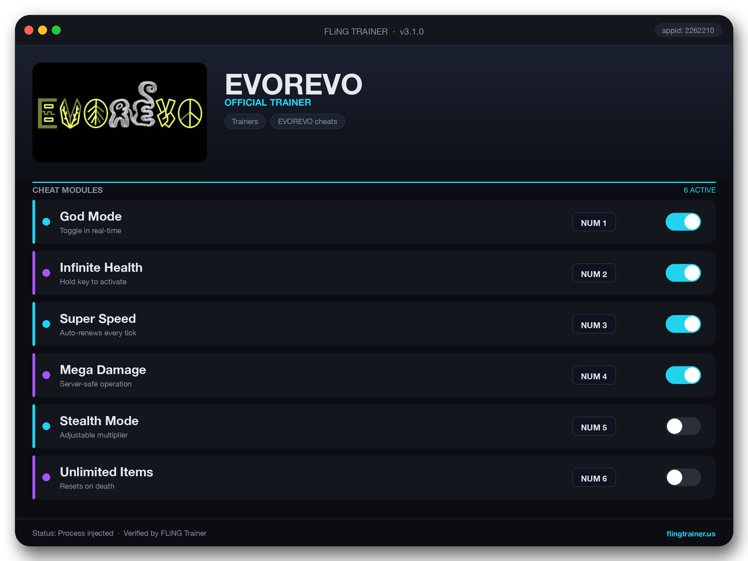 EVOREVO Trainer interface