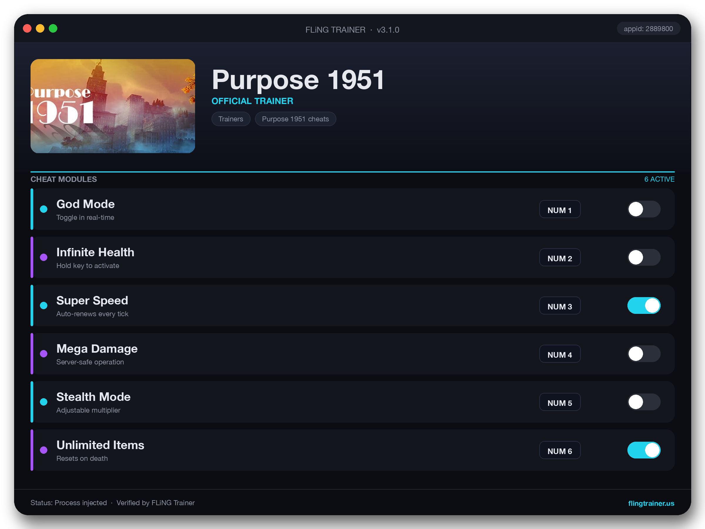Purpose 1951 Trainer interface