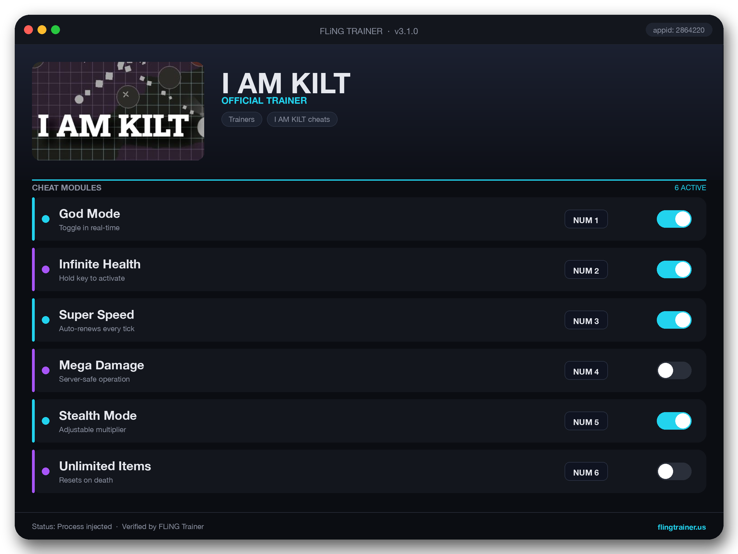 I AM KILT Trainer interface
