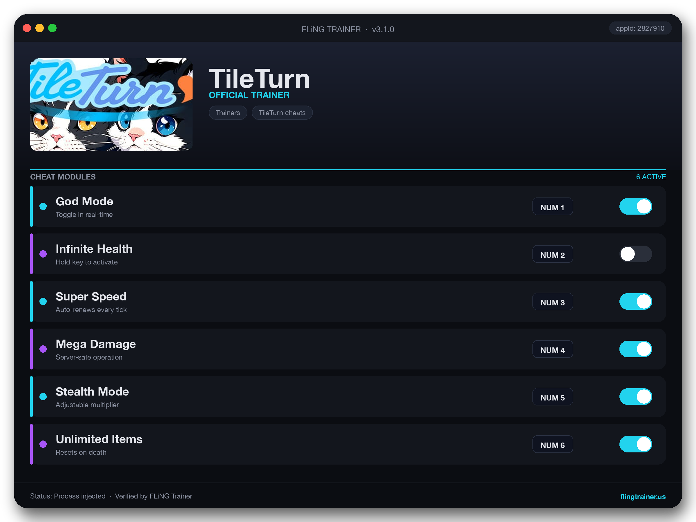 TileTurn Trainer interface