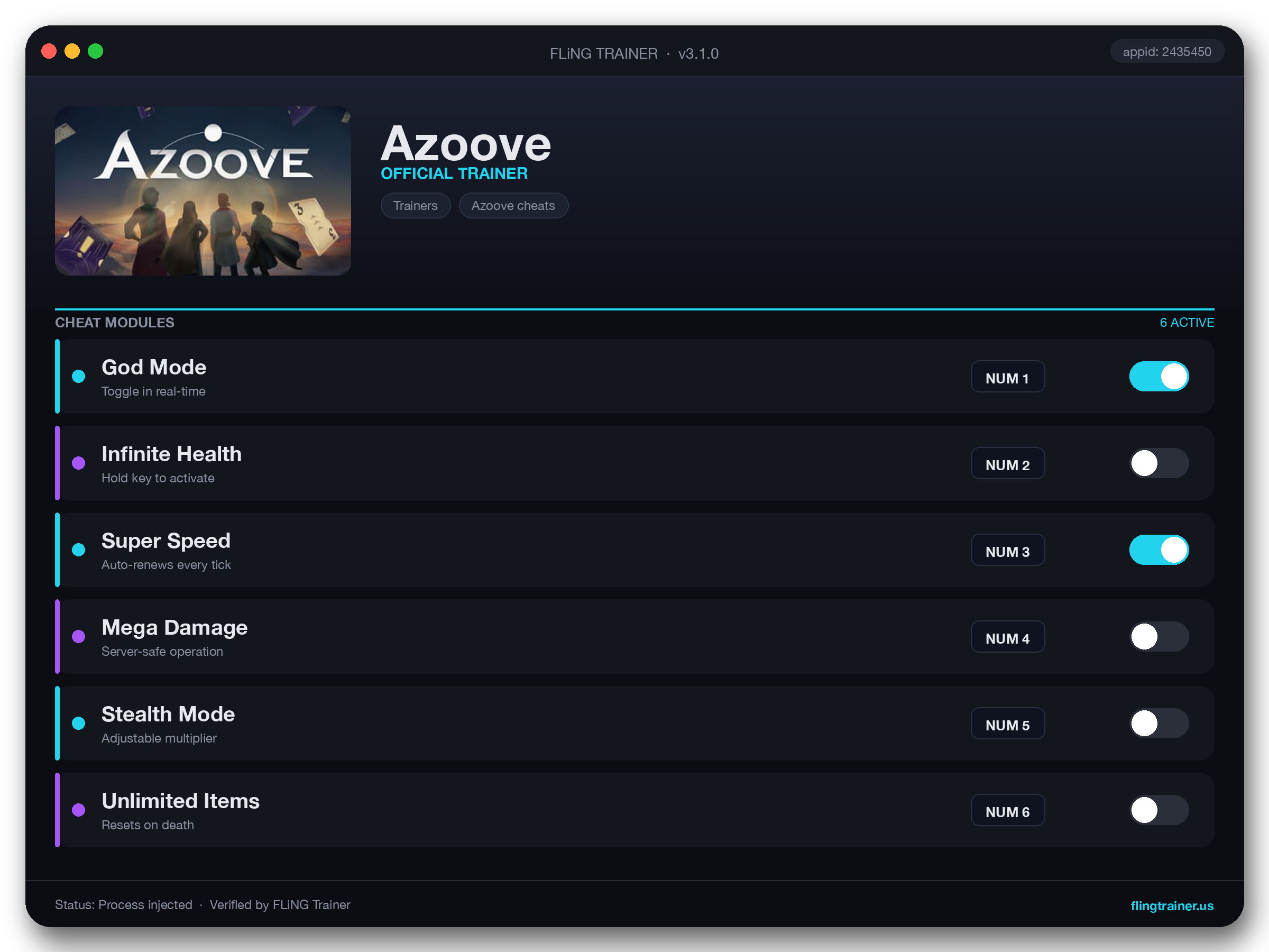 Azoove Trainer interface