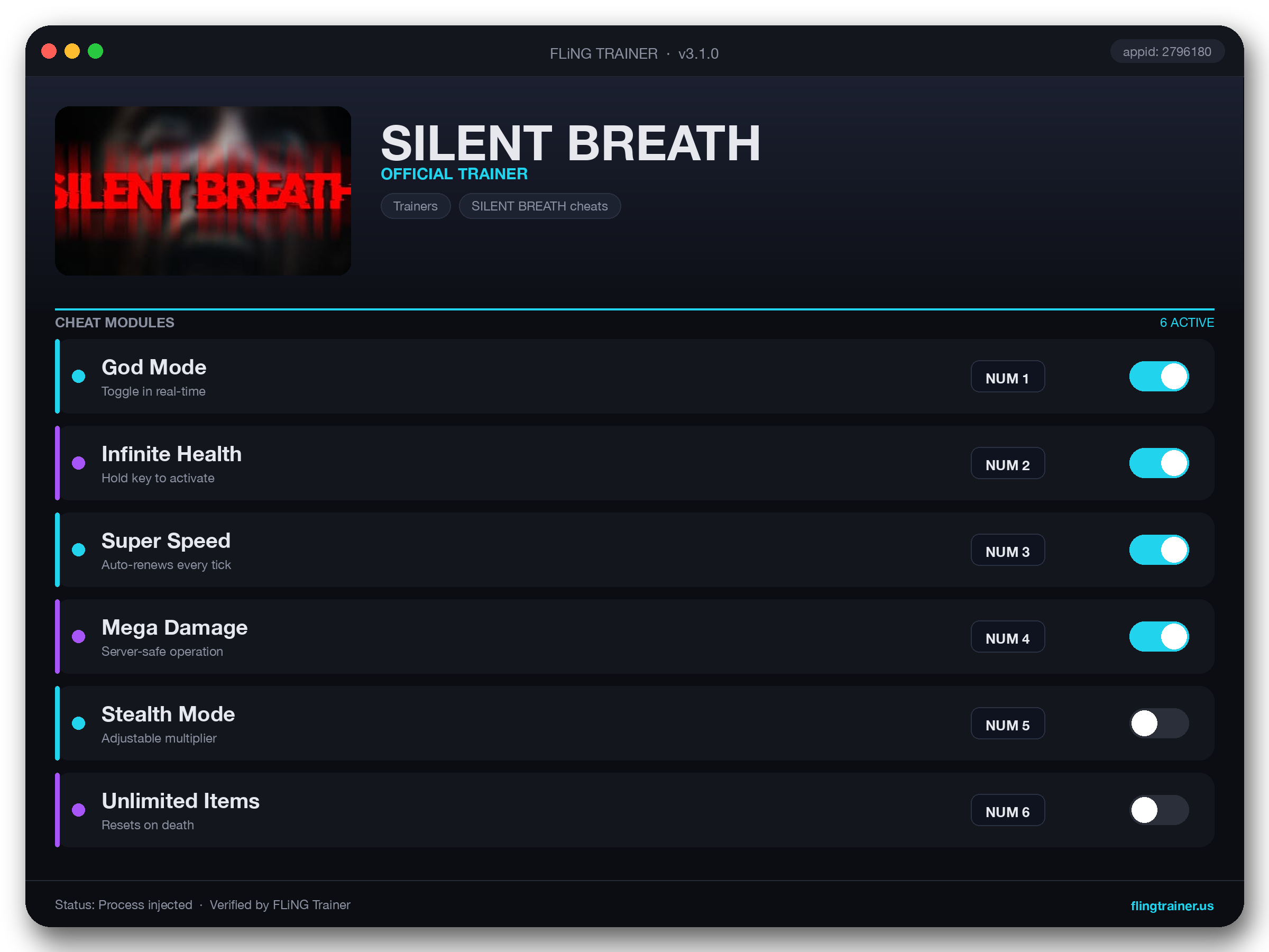 SILENT BREATH Trainer interface