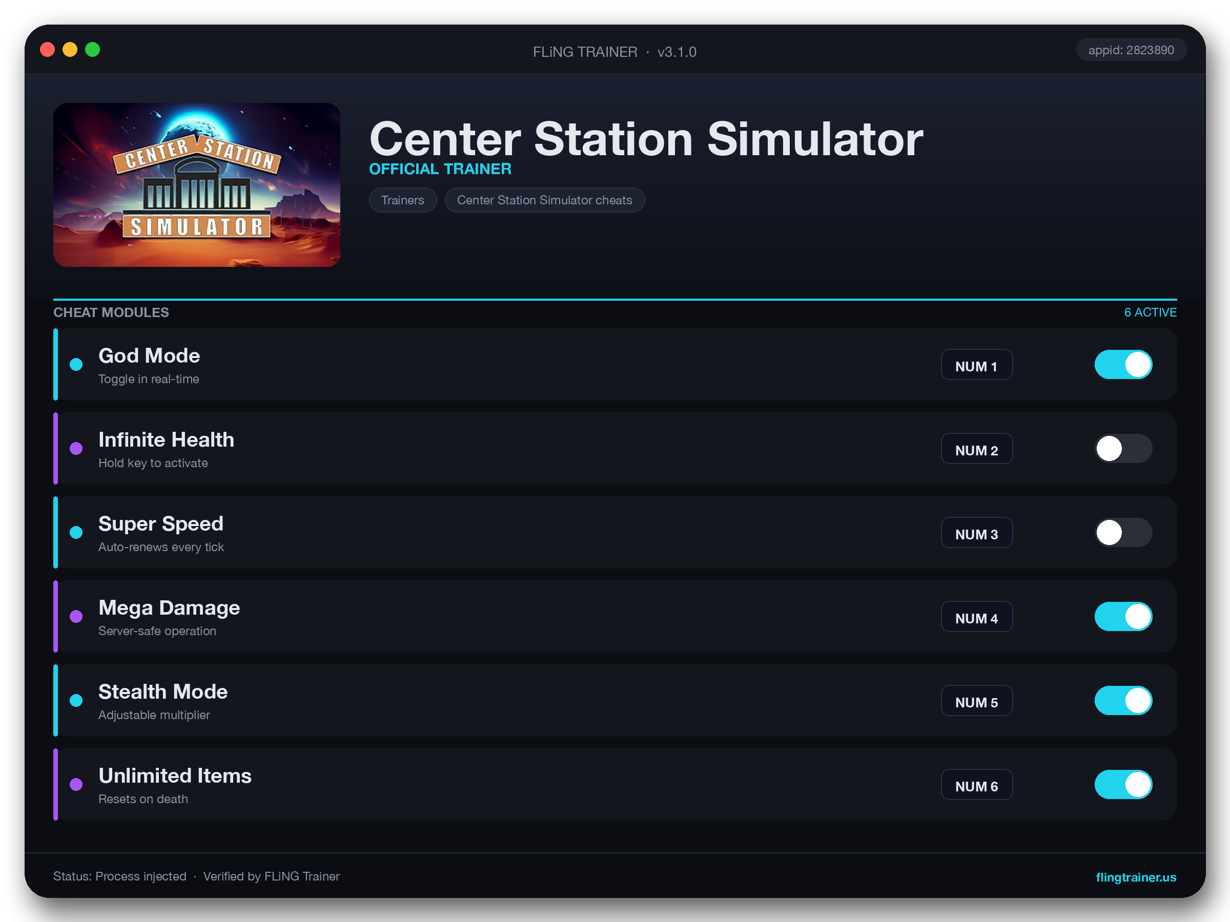 Center Station Simulator Trainer interface