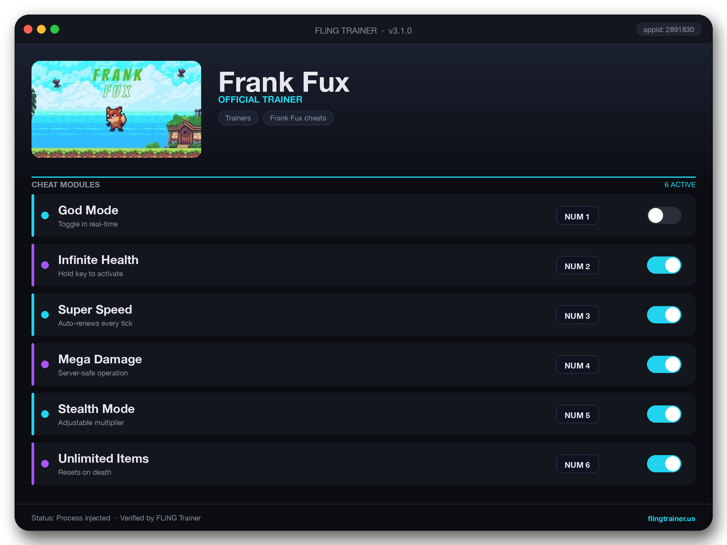 Frank Fux Trainer interface