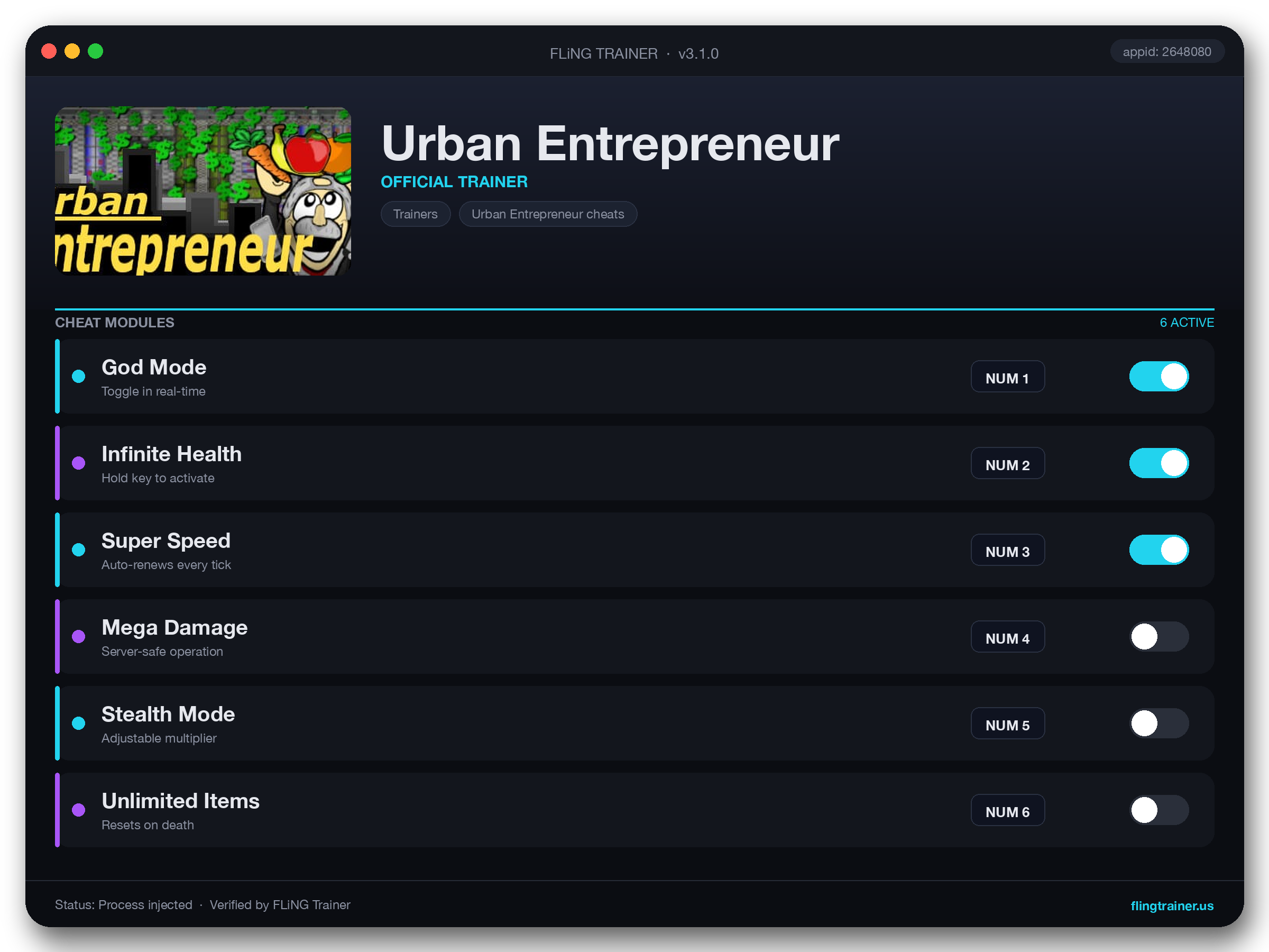 Urban Entrepreneur Trainer interface