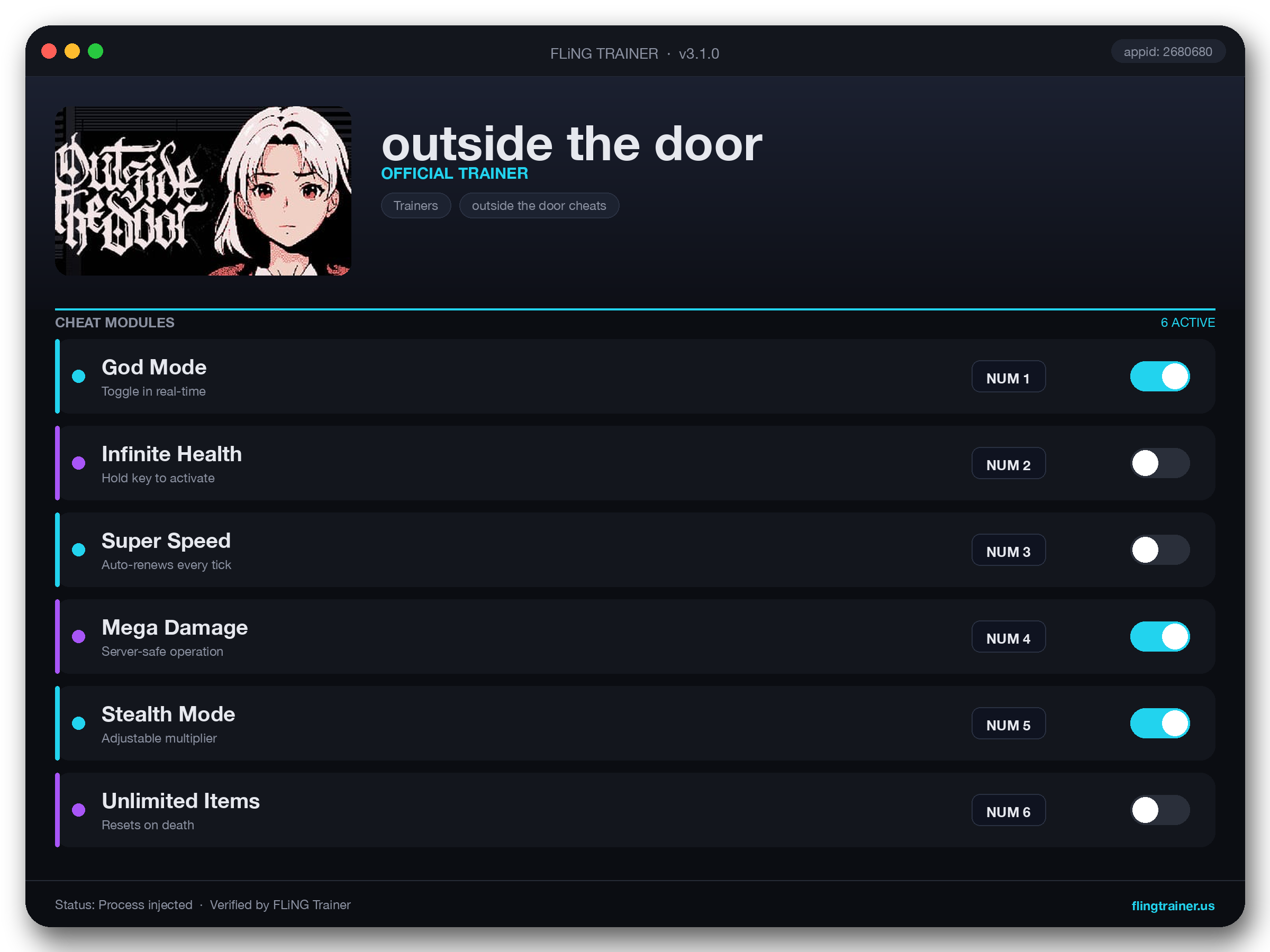 outside the door Trainer interface