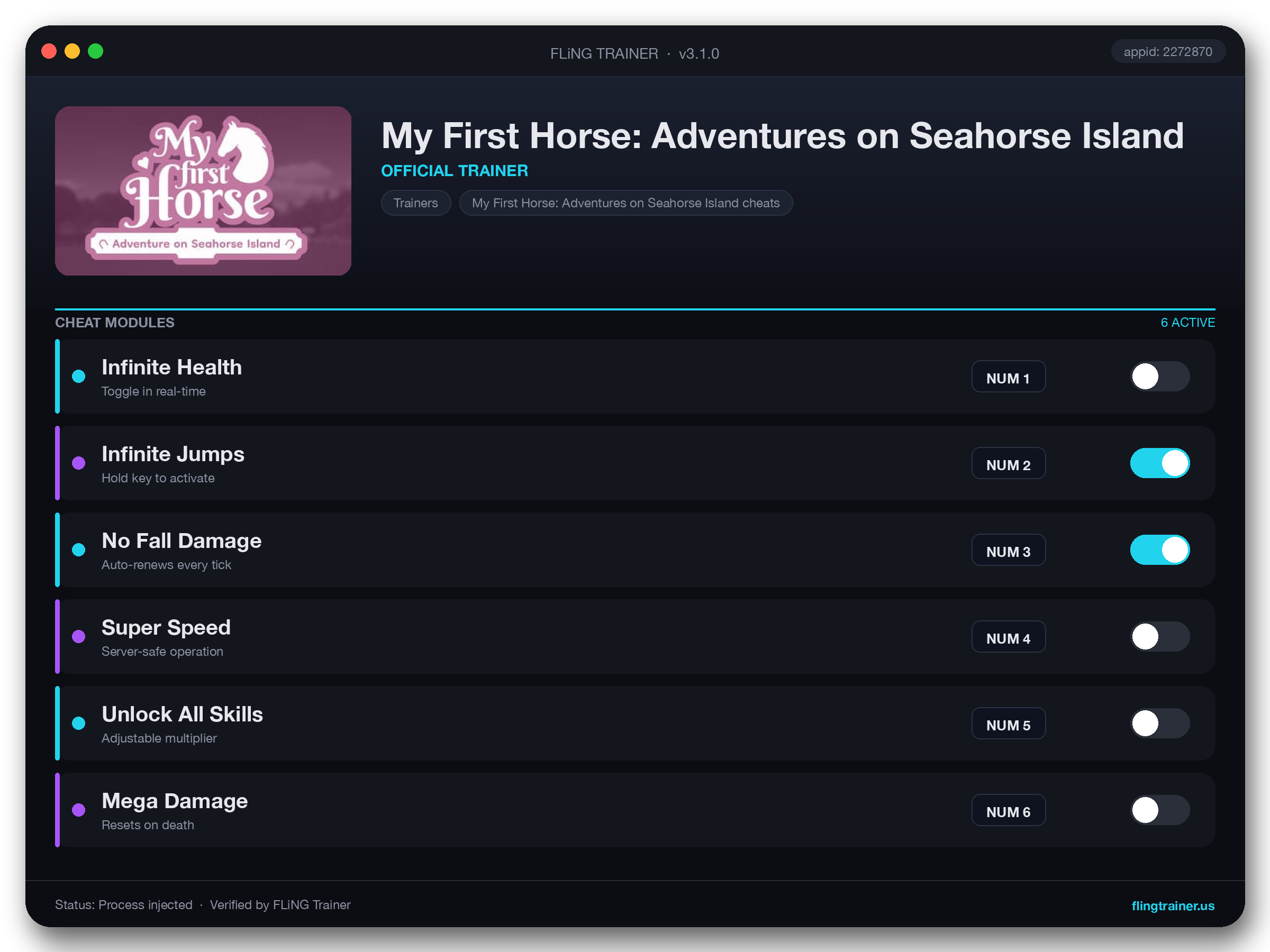 My First Horse: Adventures on Seahorse Island Trainer interface