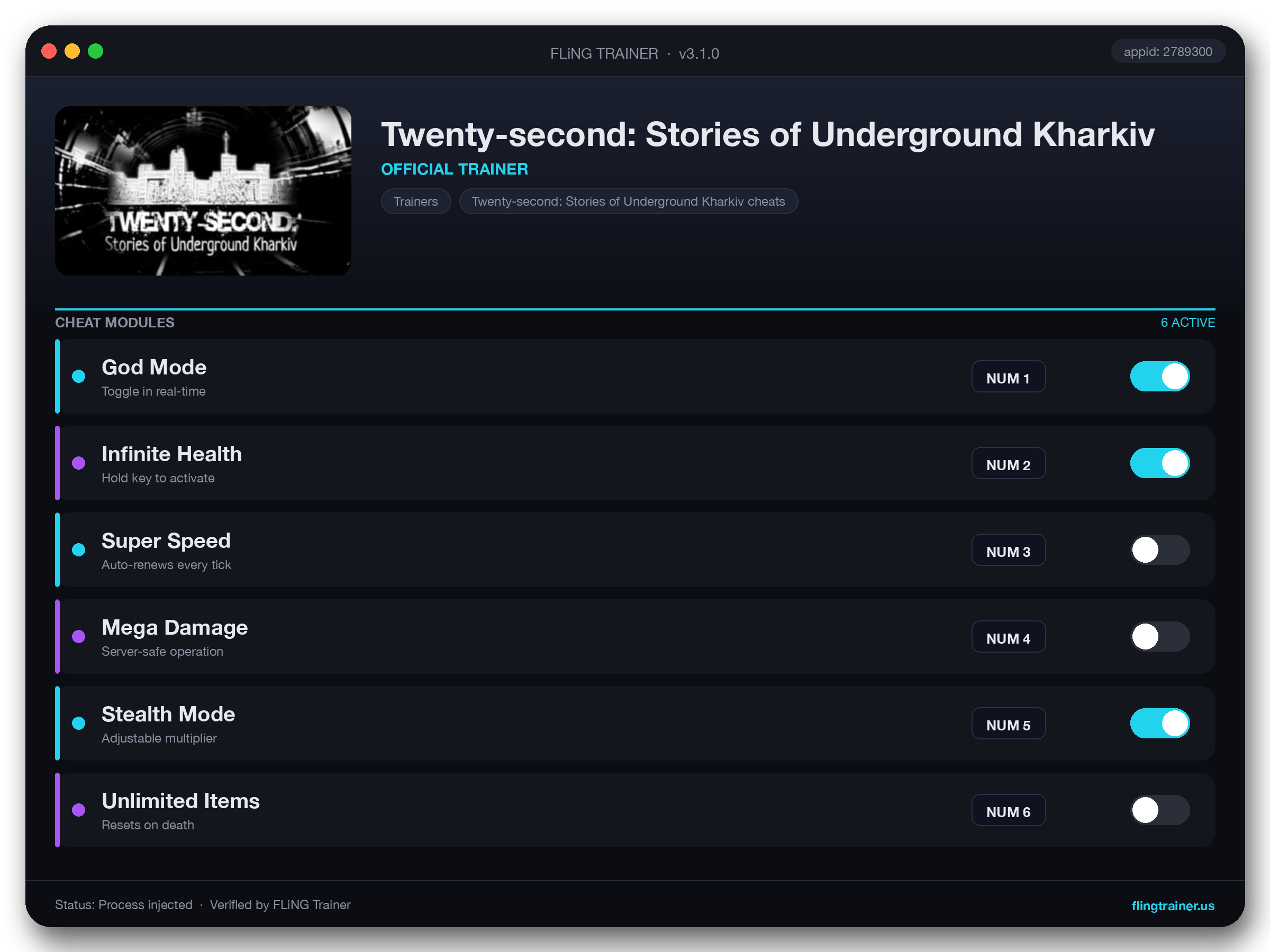 Twenty-second: Stories of Underground Kharkiv Trainer interface