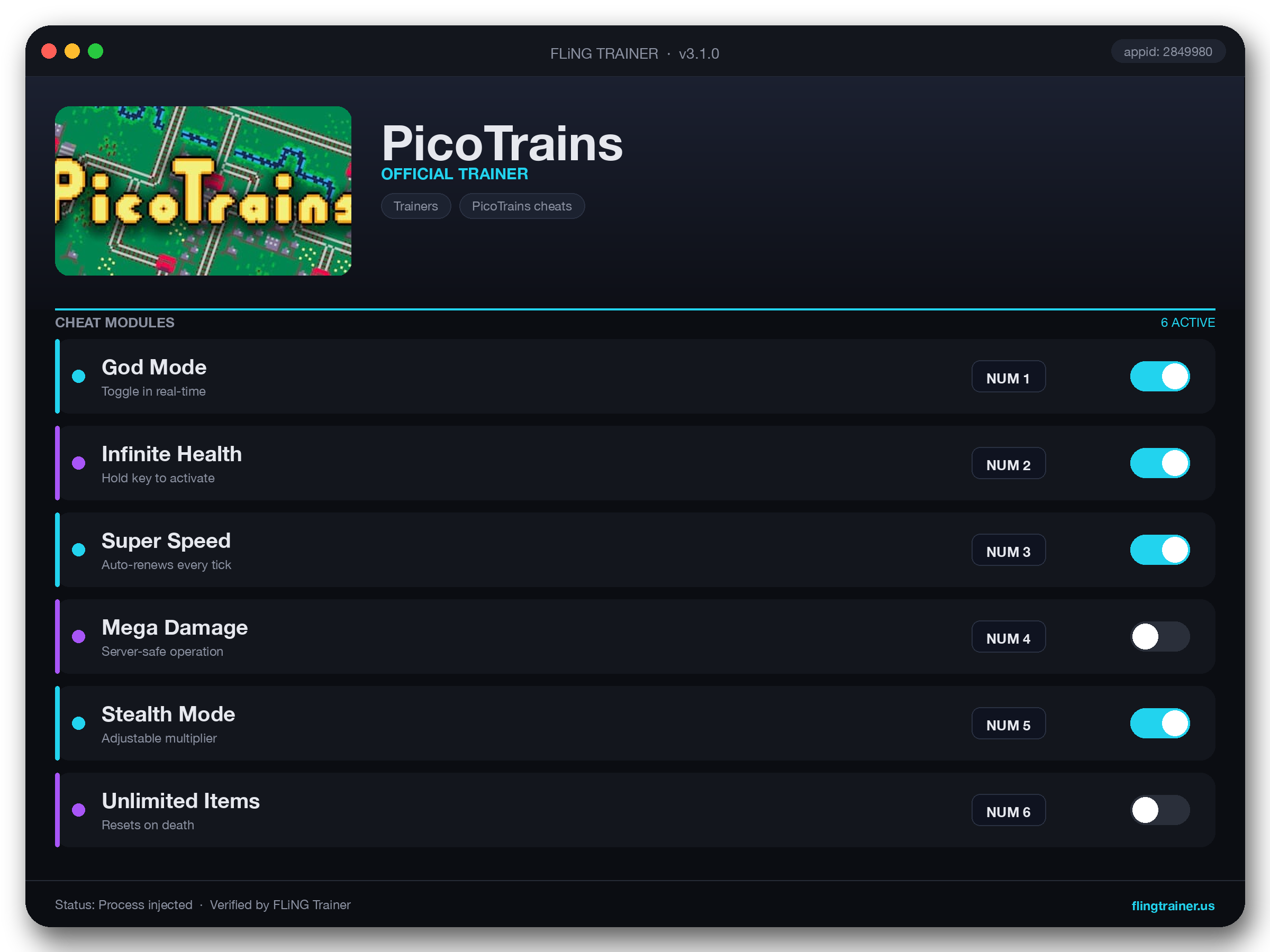 PicoTrains Trainer interface