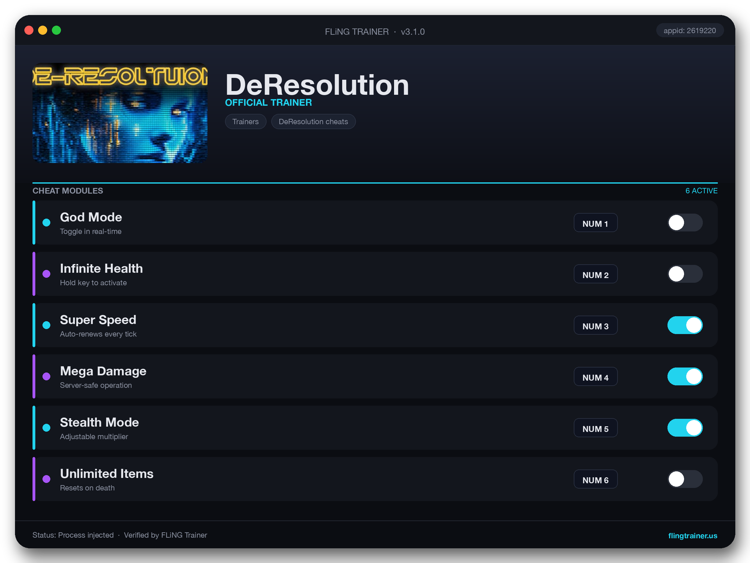 DeResolution Trainer interface