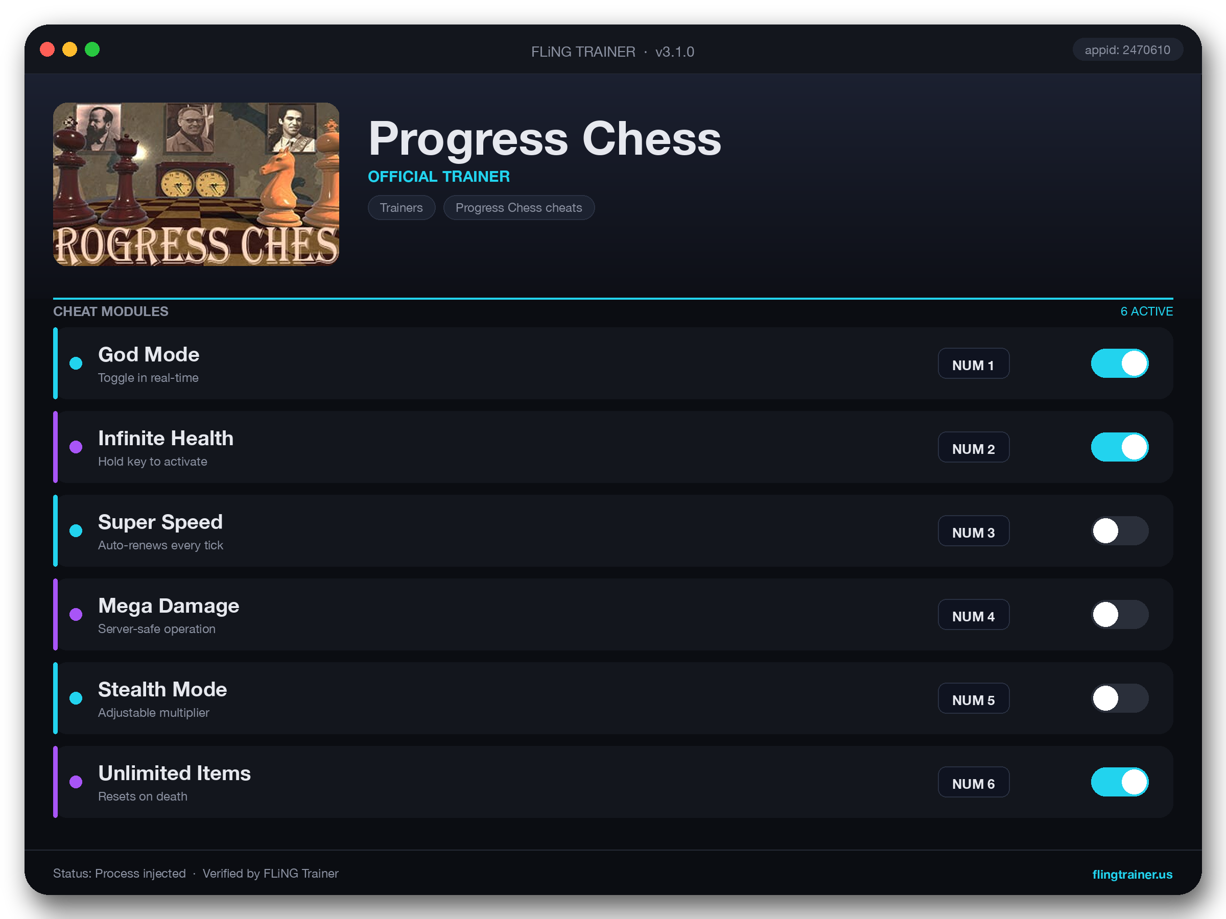 Progress Chess Trainer interface
