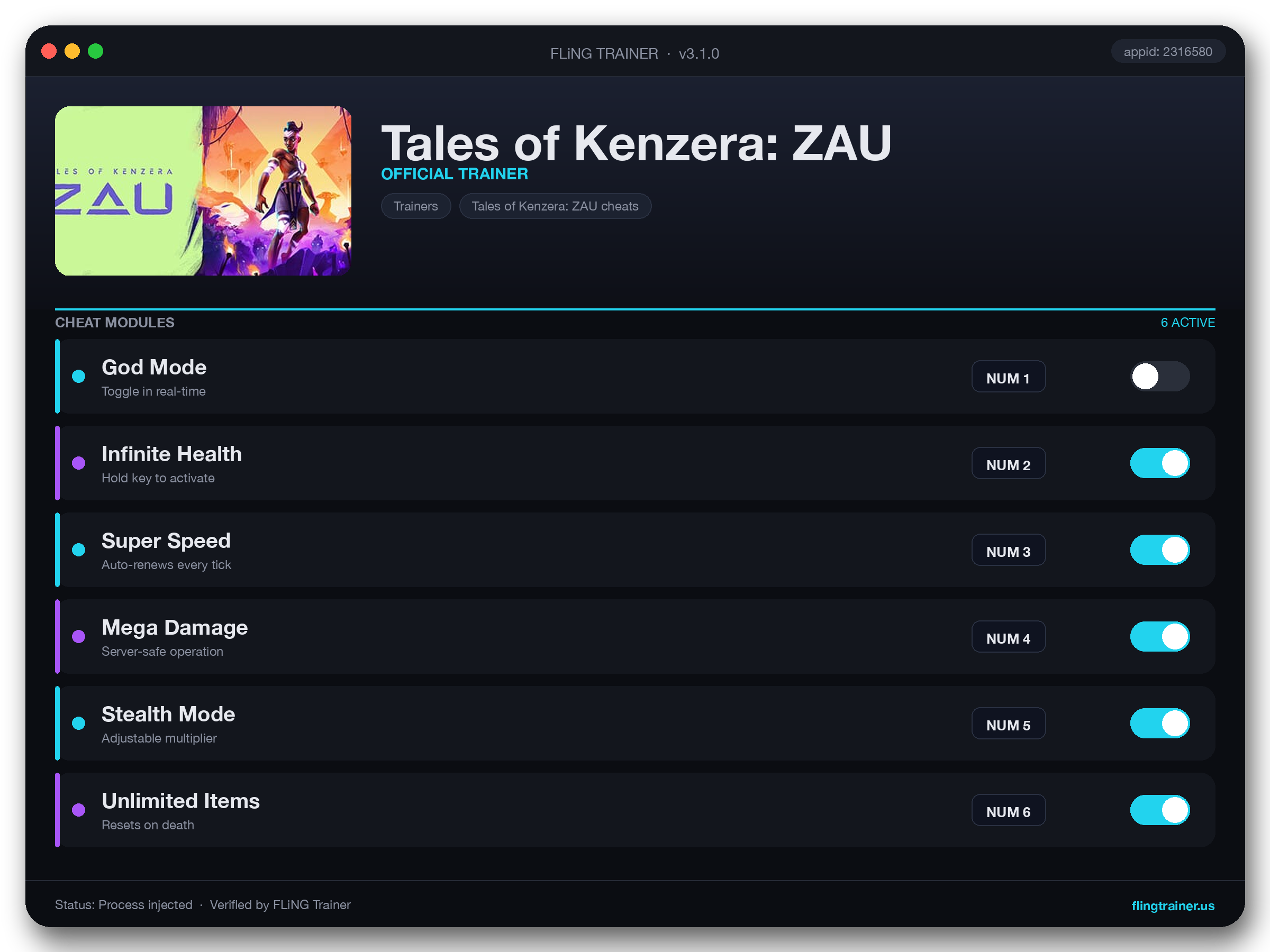 Tales of Kenzera: ZAU Trainer interface