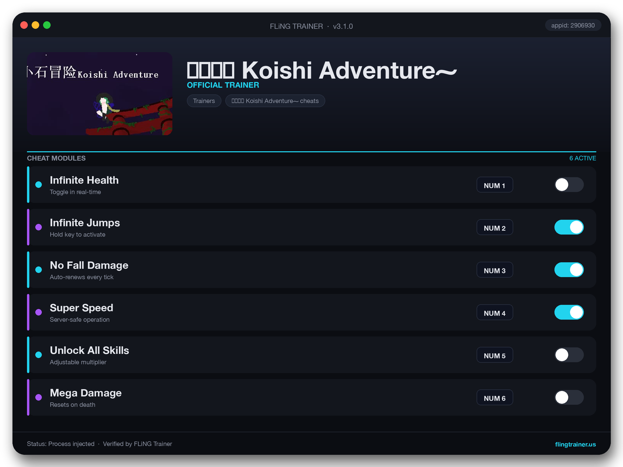 小石冒险 Koishi Adventure⁓ Trainer interface