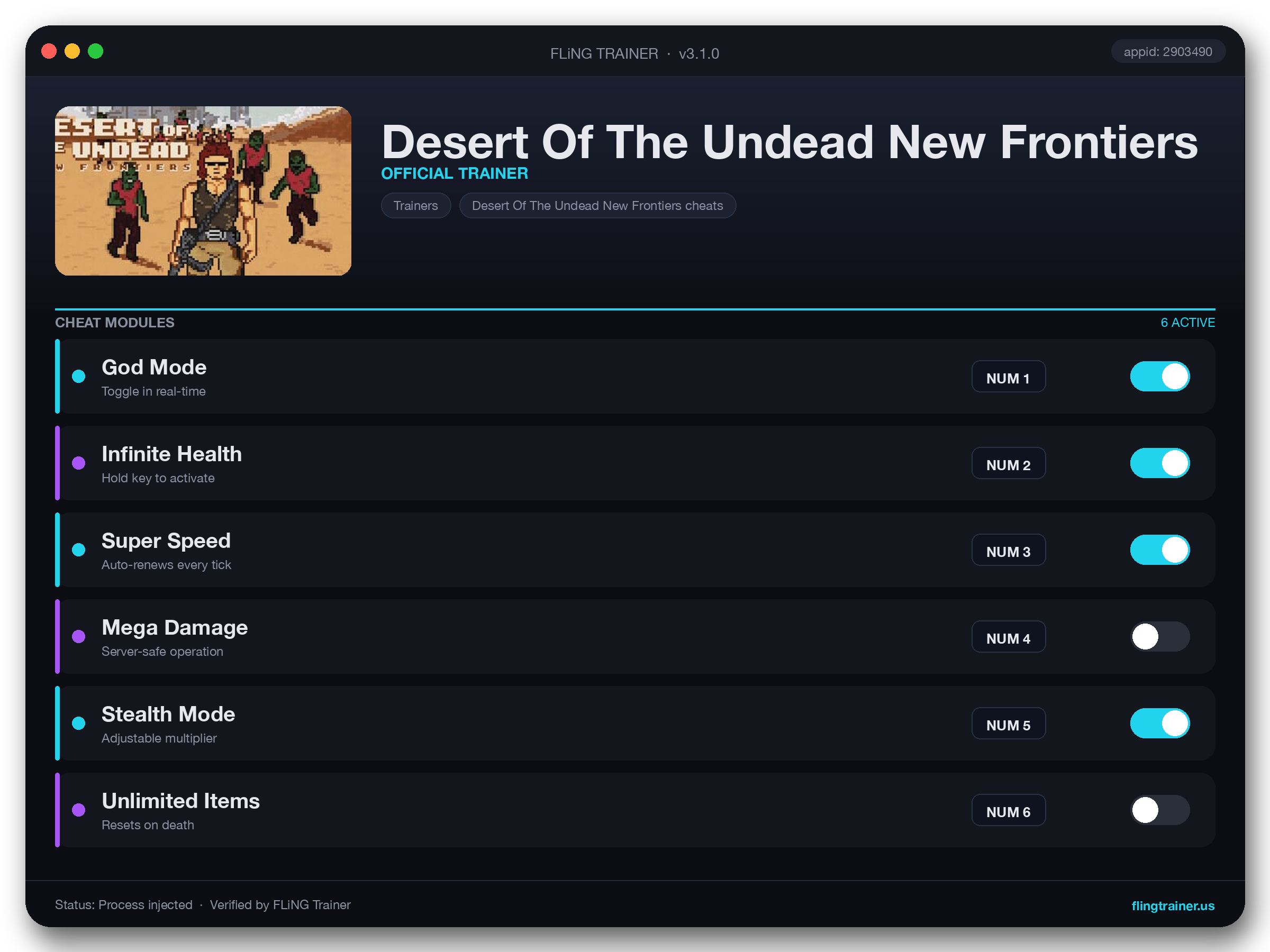 Desert Of The Undead New Frontiers Trainer interface