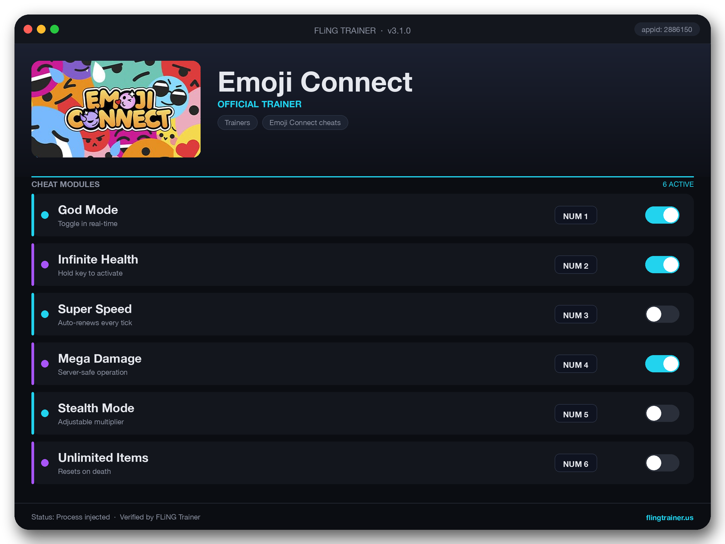 Emoji Connect Trainer interface