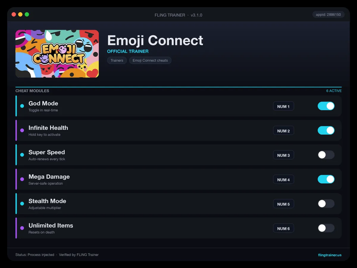 Emoji Connect Trainer interface