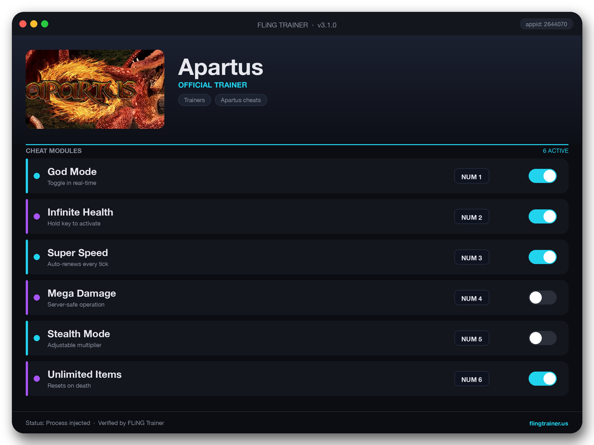 Apartus Trainer interface