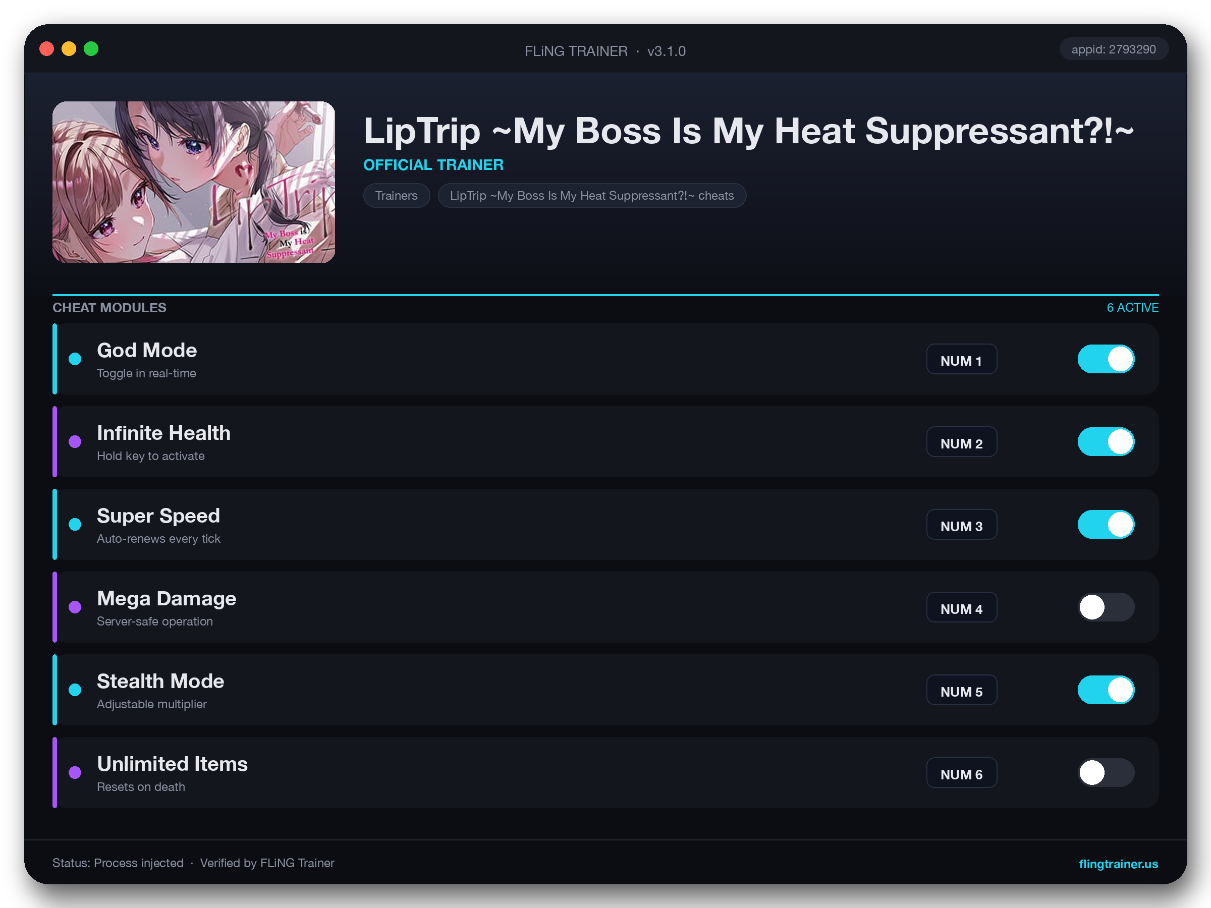 LipTrip ~My Boss Is My Heat Suppressant?!~ Trainer interface