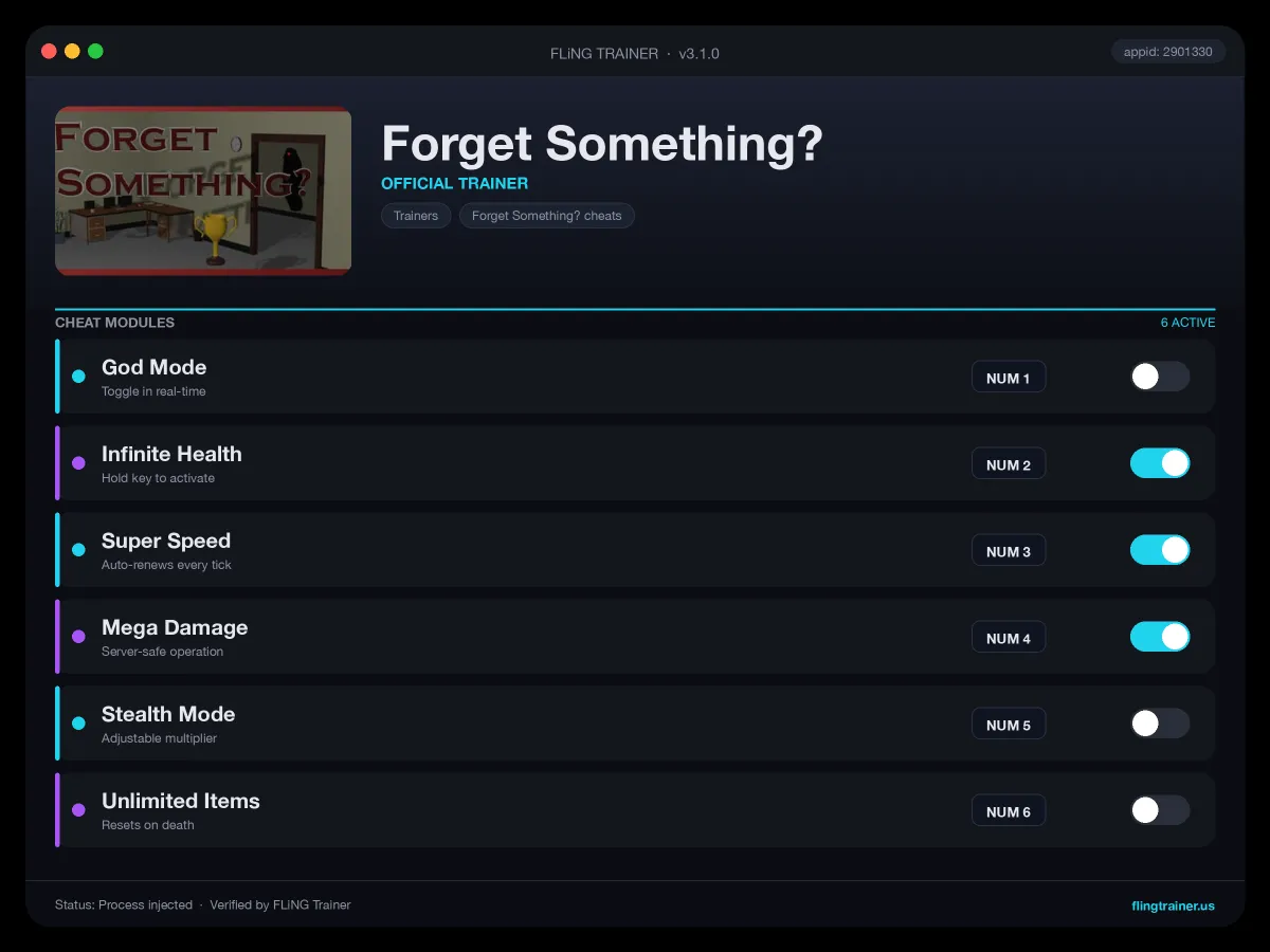 Forget Something? Trainer interface