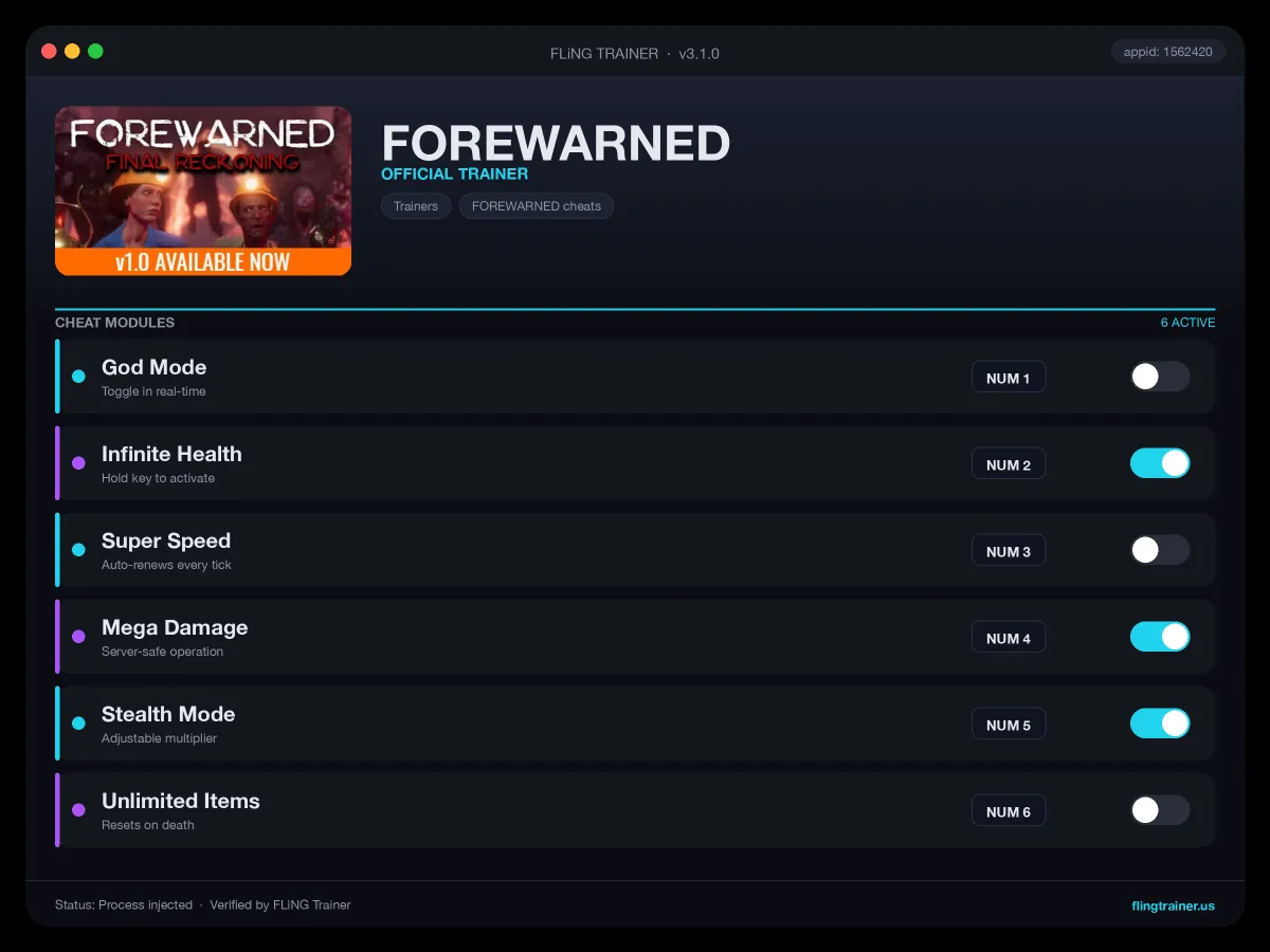 FOREWARNED Trainer interface