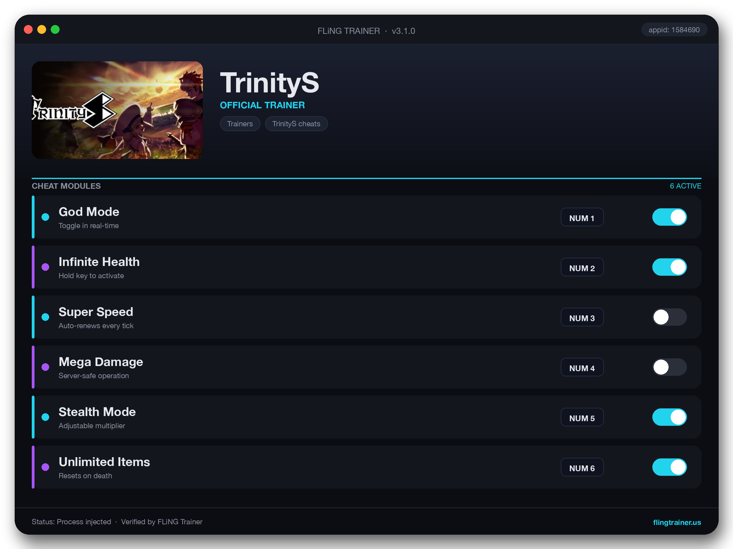 TrinityS Trainer interface