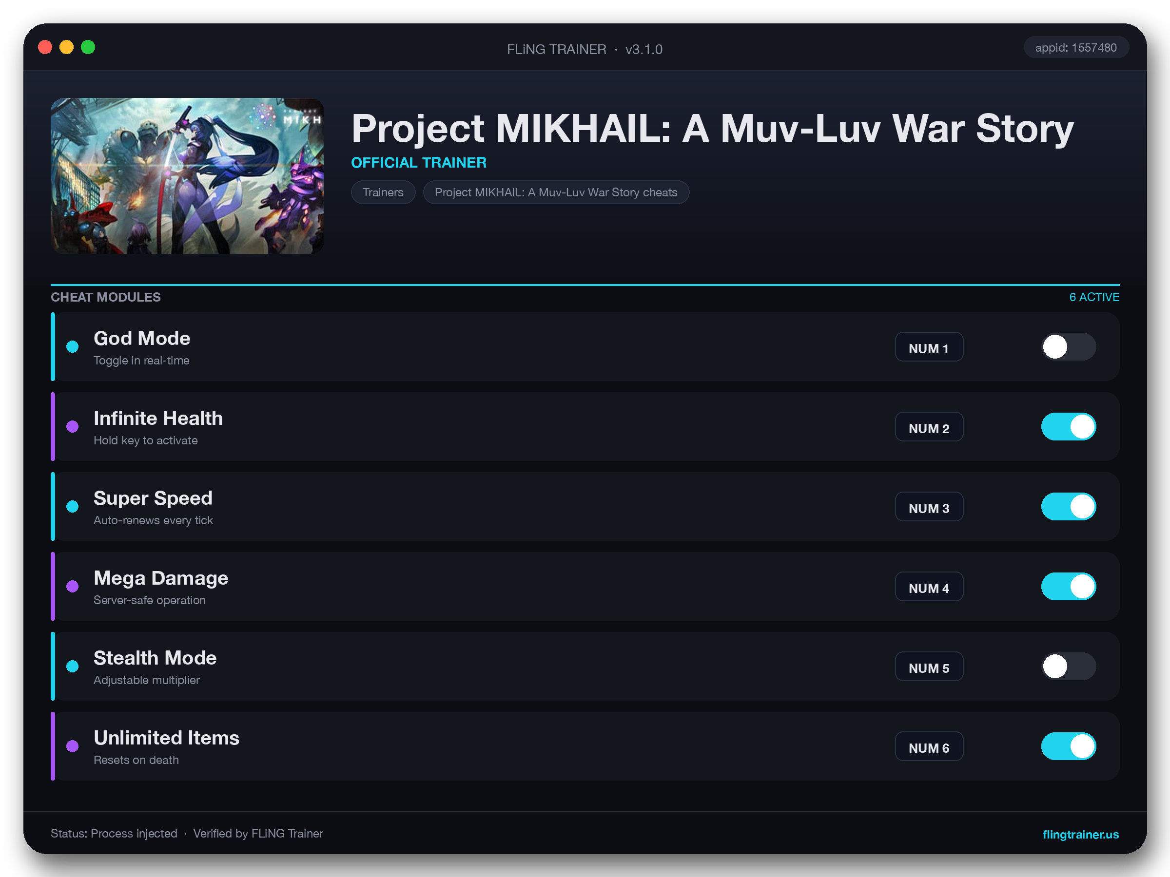 Project MIKHAIL: A Muv-Luv War Story Trainer interface
