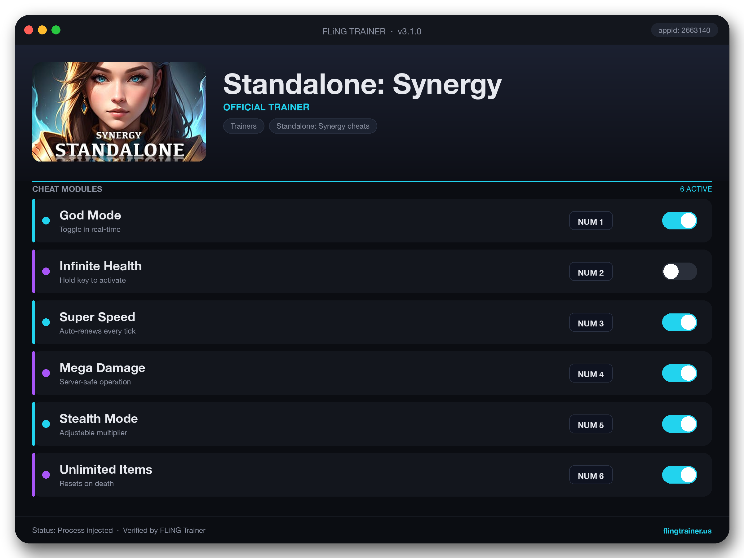 Standalone: Synergy Trainer interface