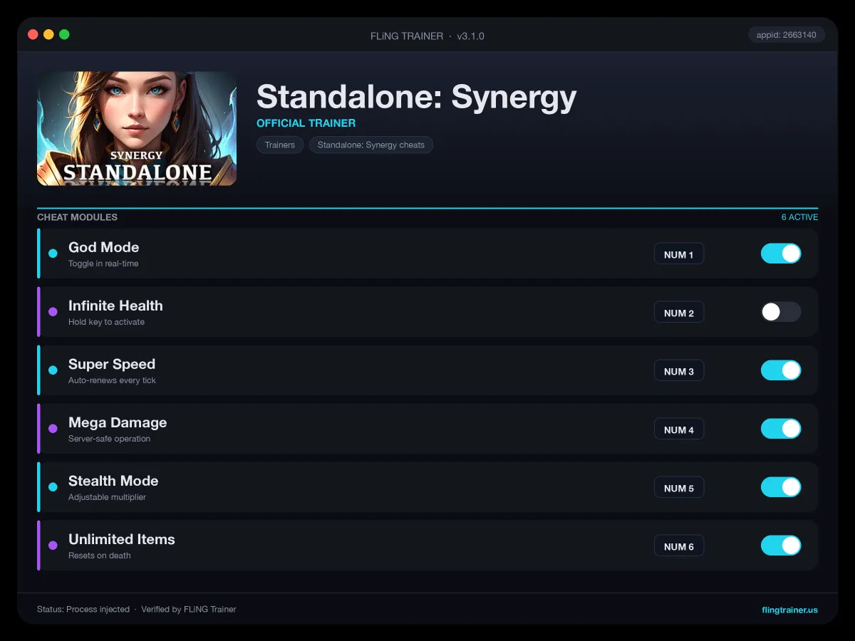 Standalone: Synergy Trainer interface