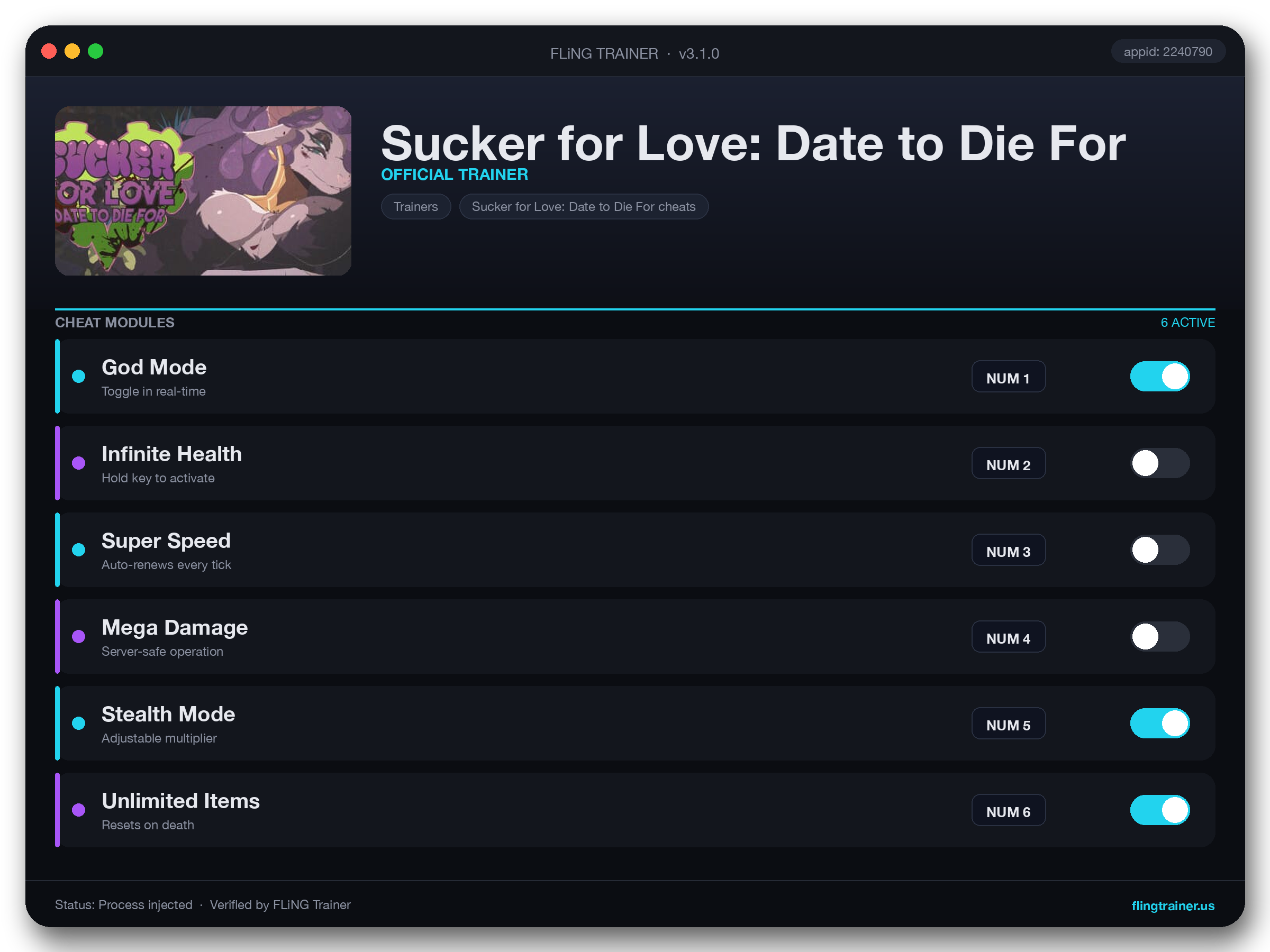 Sucker for Love: Date to Die For Trainer interface