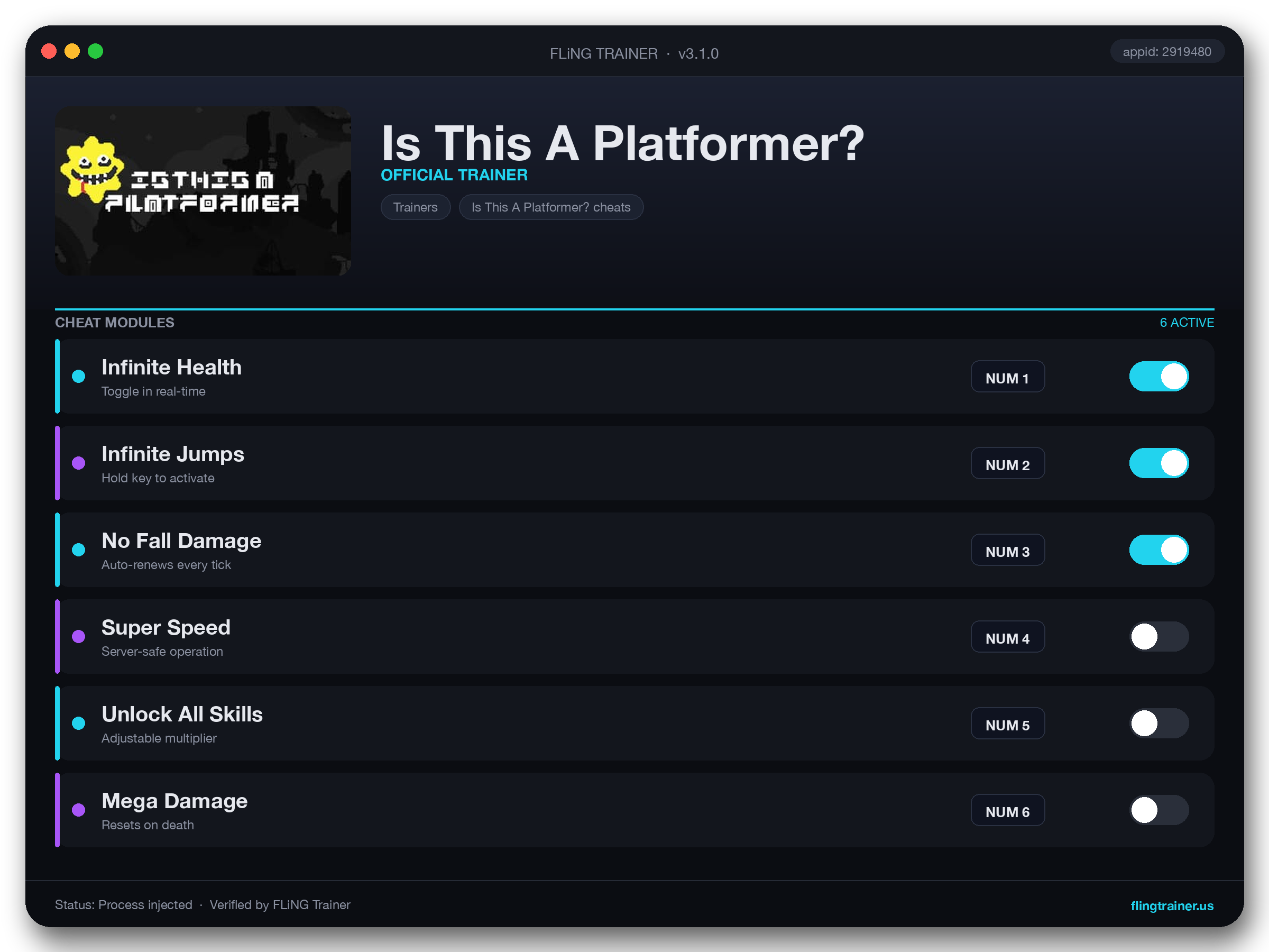 Is This A Platformer? Trainer interface