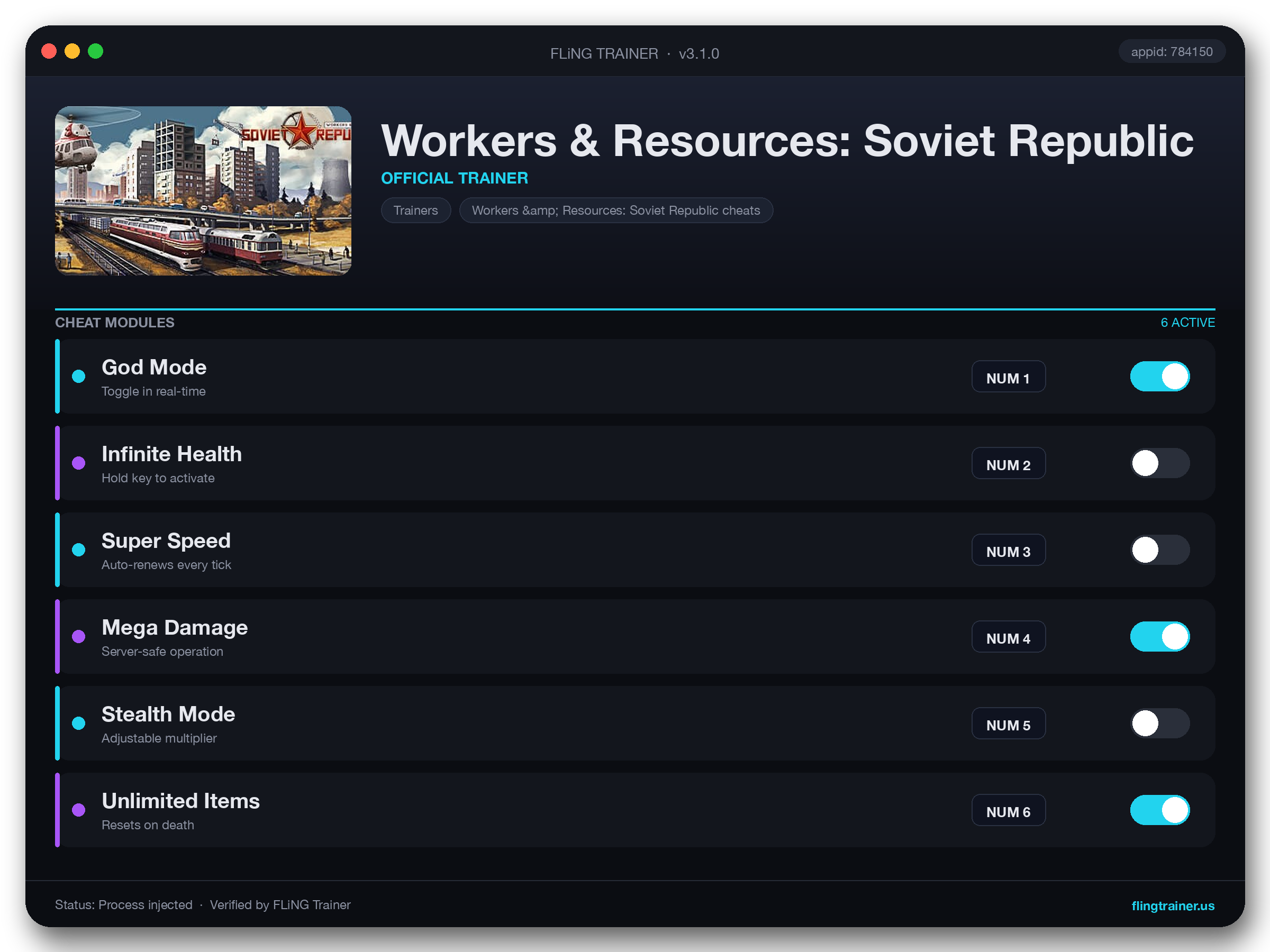 Workers & Resources: Soviet Republic Trainer interface
