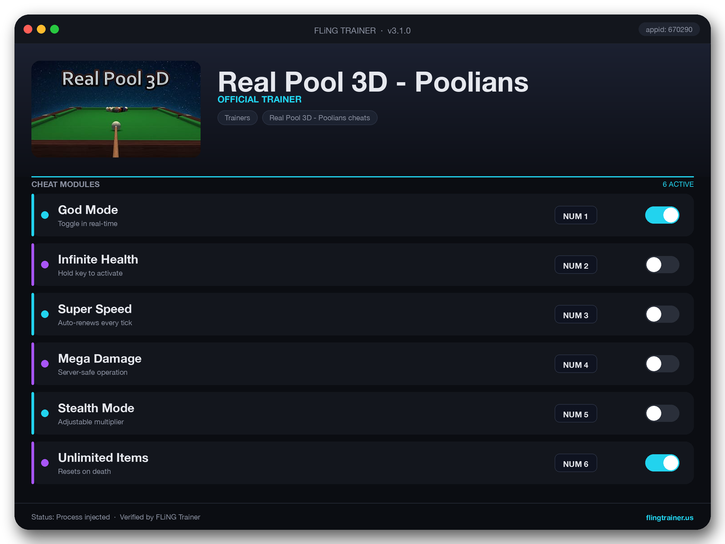 Real Pool 3D - Poolians Trainer interface