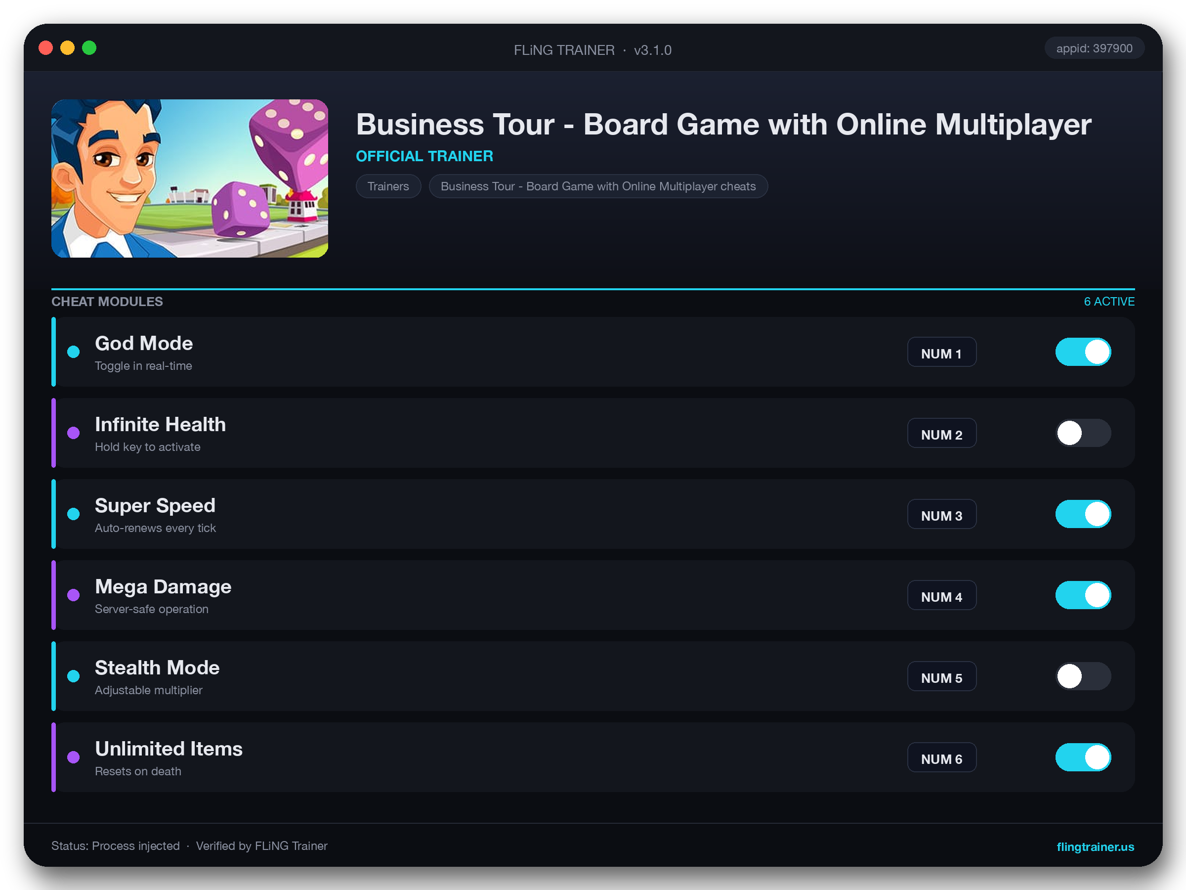Business Tour - Board Game with Online Multiplayer Trainer interface