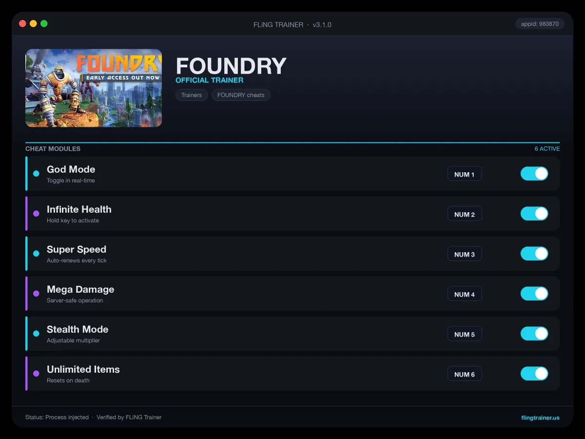 FOUNDRY Trainer interface