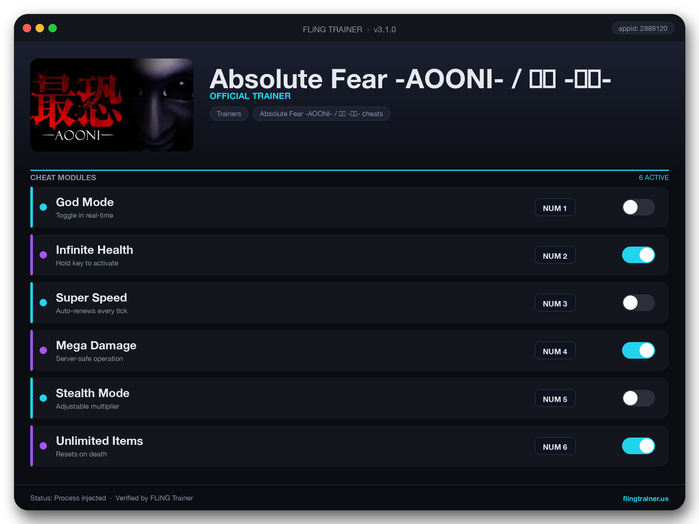 Absolute Fear -AOONI- / 最恐 -青鬼- Trainer interface