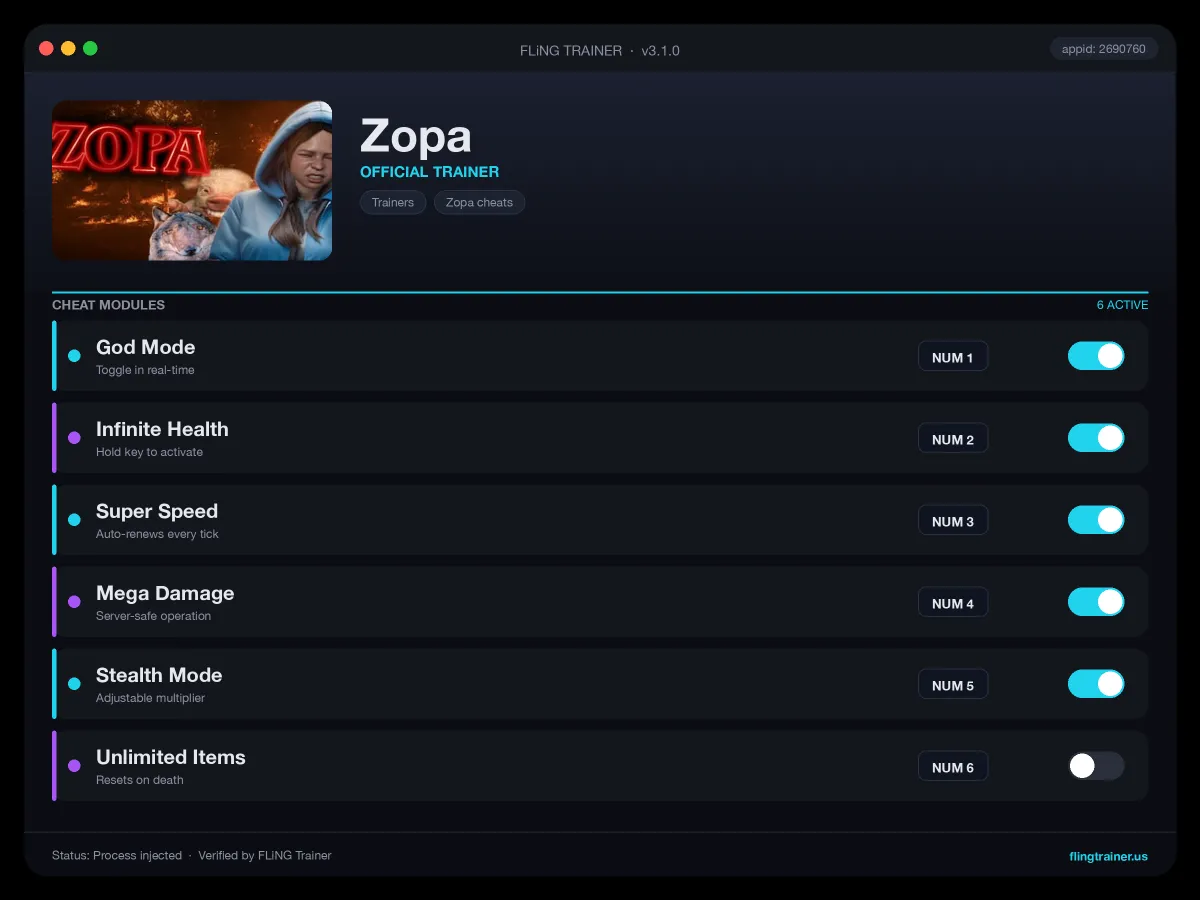 Zopa Trainer interface