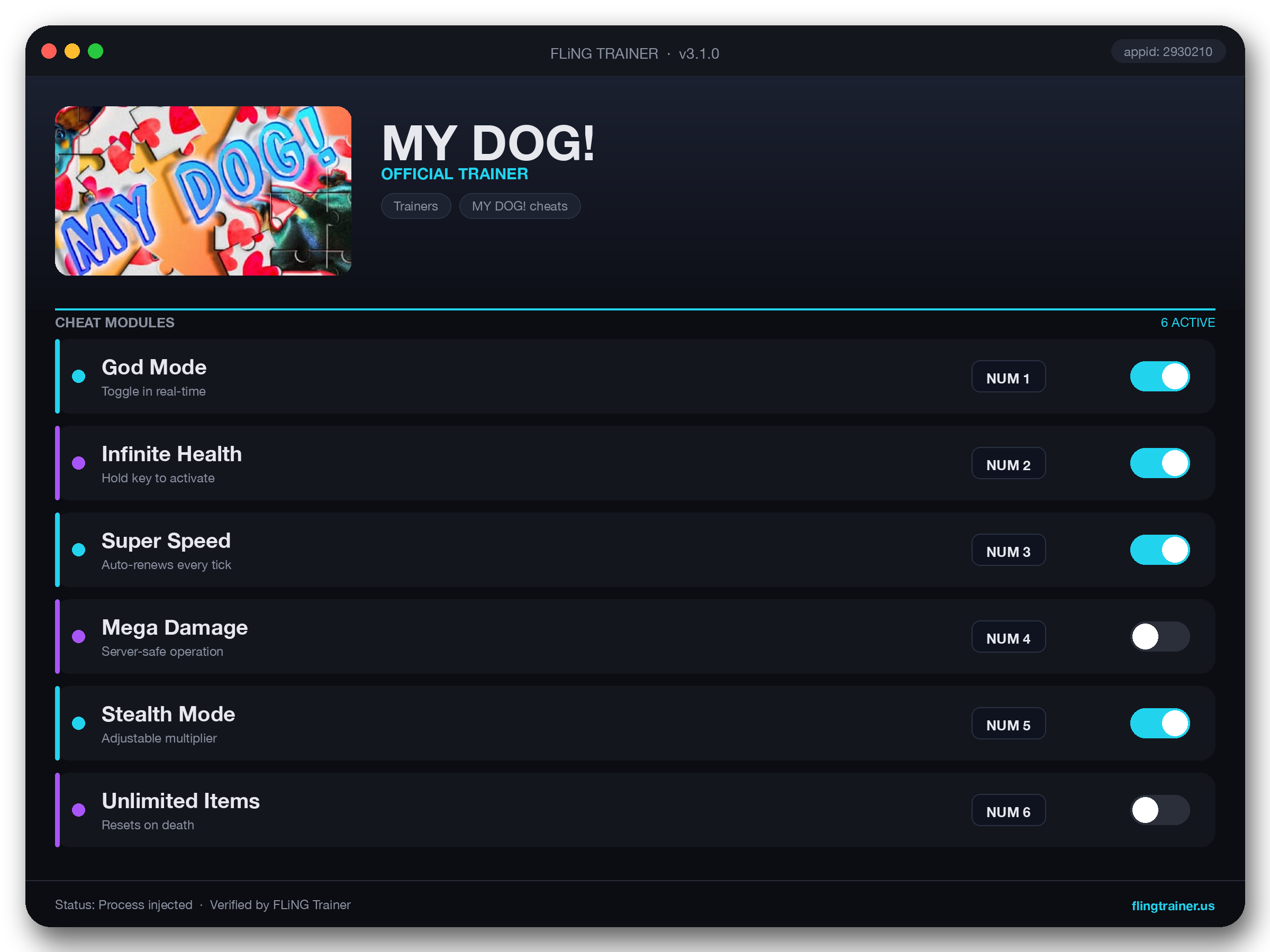 MY DOG! Trainer interface
